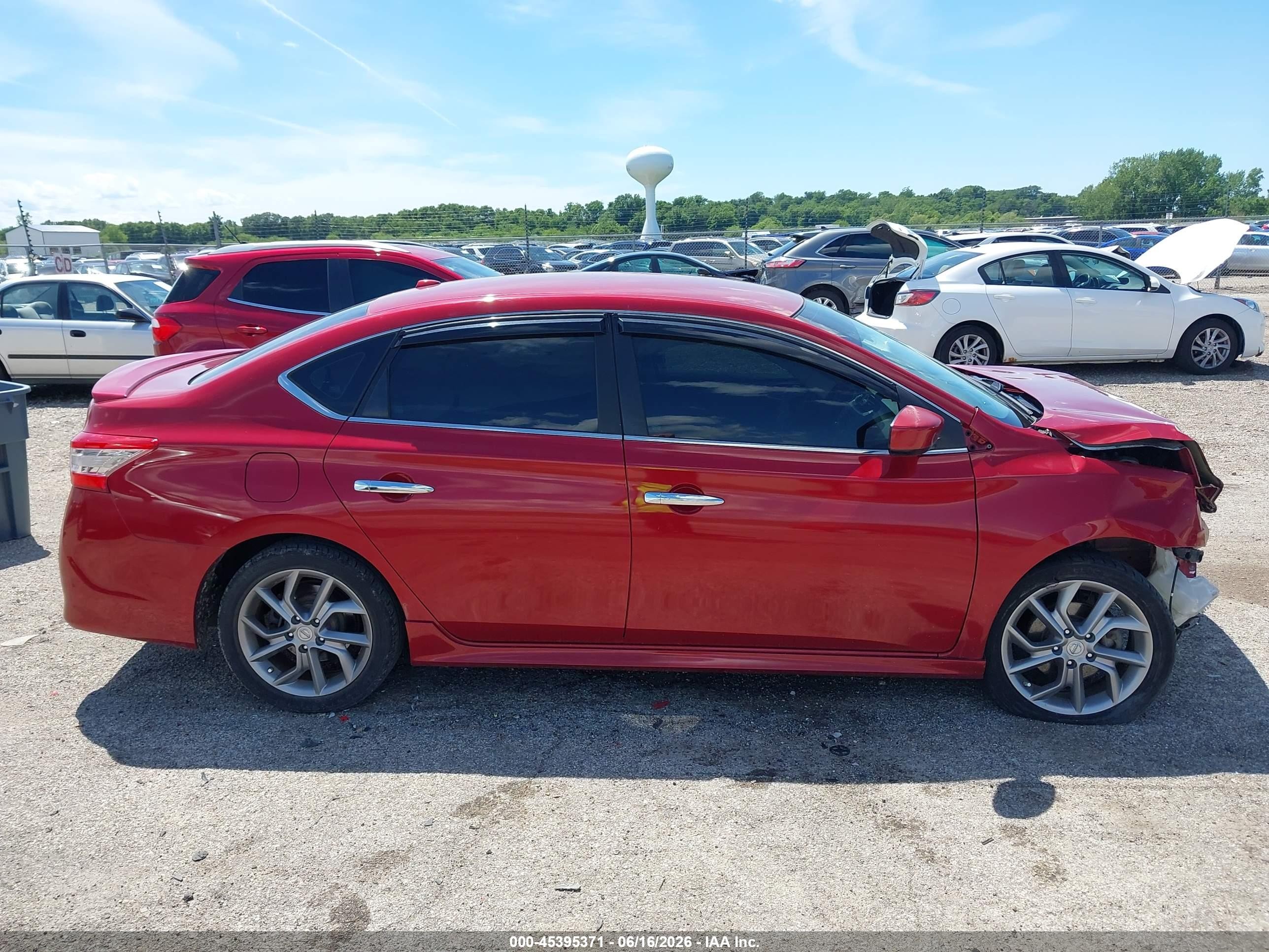 2013 Nissan Sentra Sr Red vin: 3N1AB7AP8DL562761