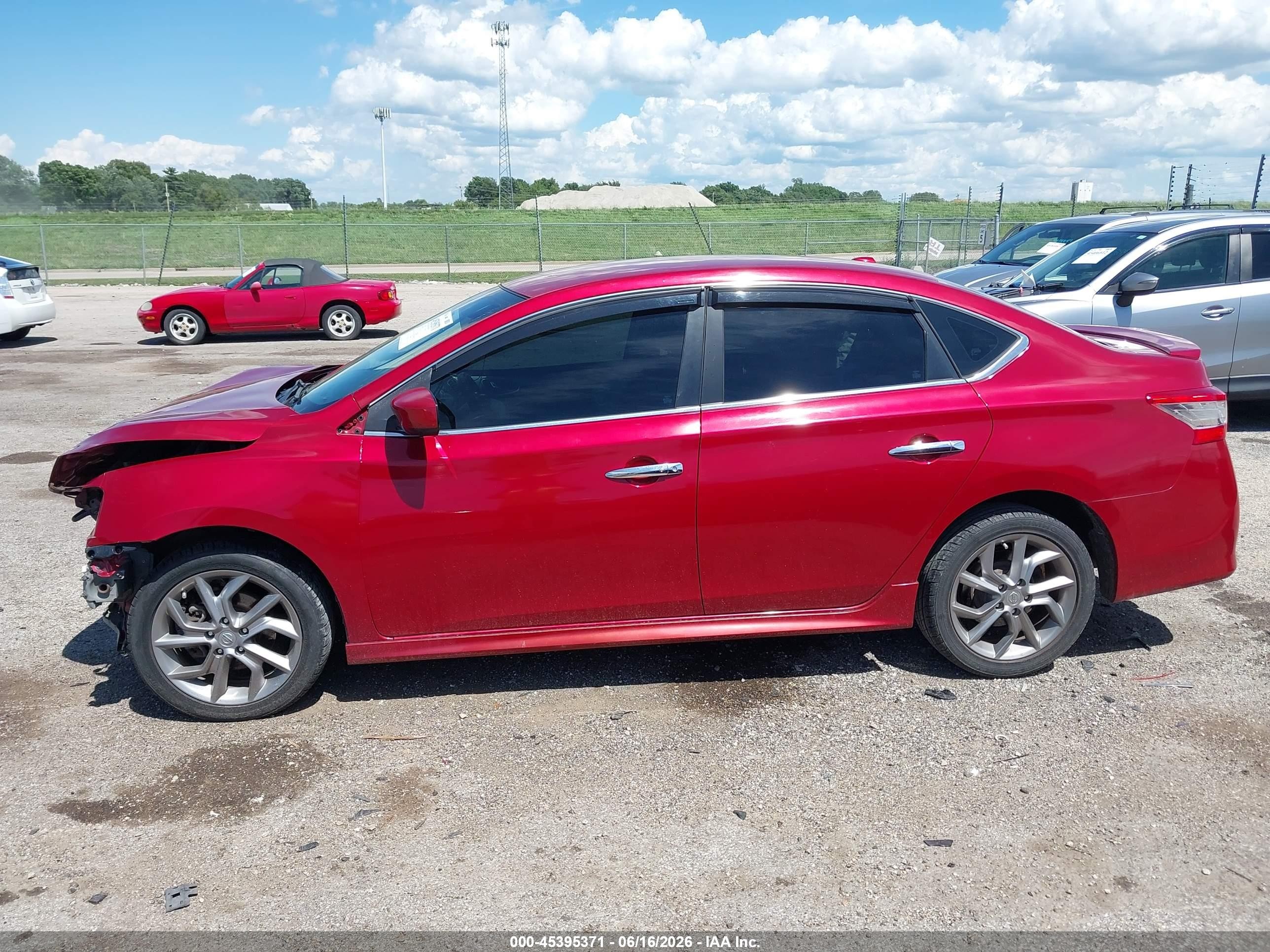 2013 Nissan Sentra Sr Red vin: 3N1AB7AP8DL562761