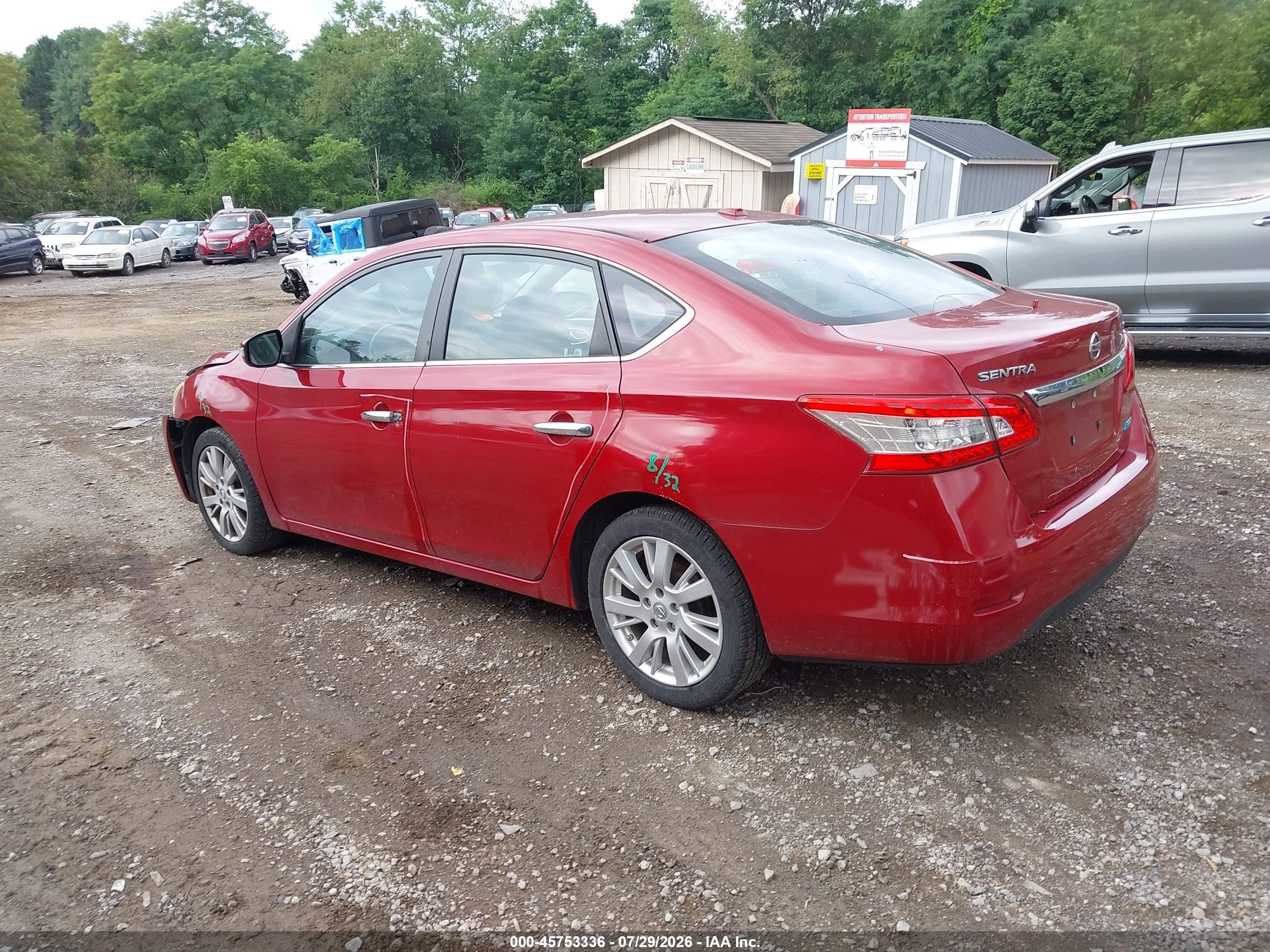 2013 Nissan Sentra Sl Red vin: 3N1AB7AP8DL610713