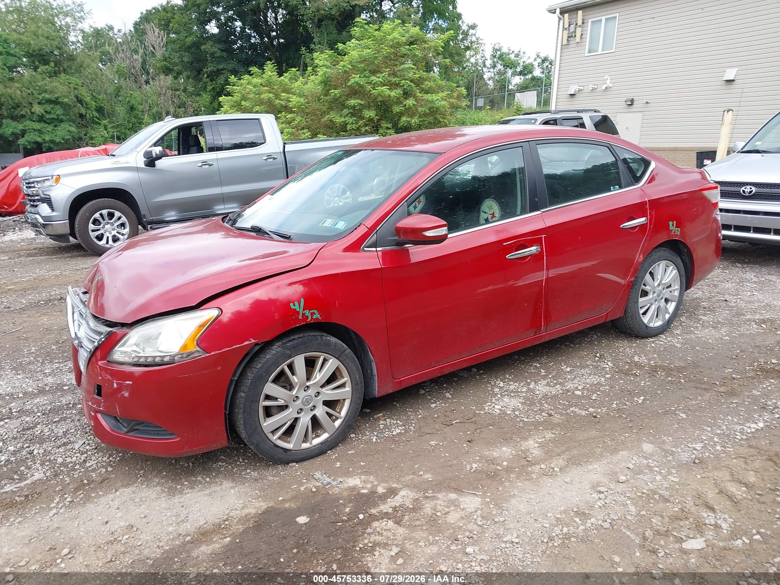 2013 Nissan Sentra Sl Red vin: 3N1AB7AP8DL610713