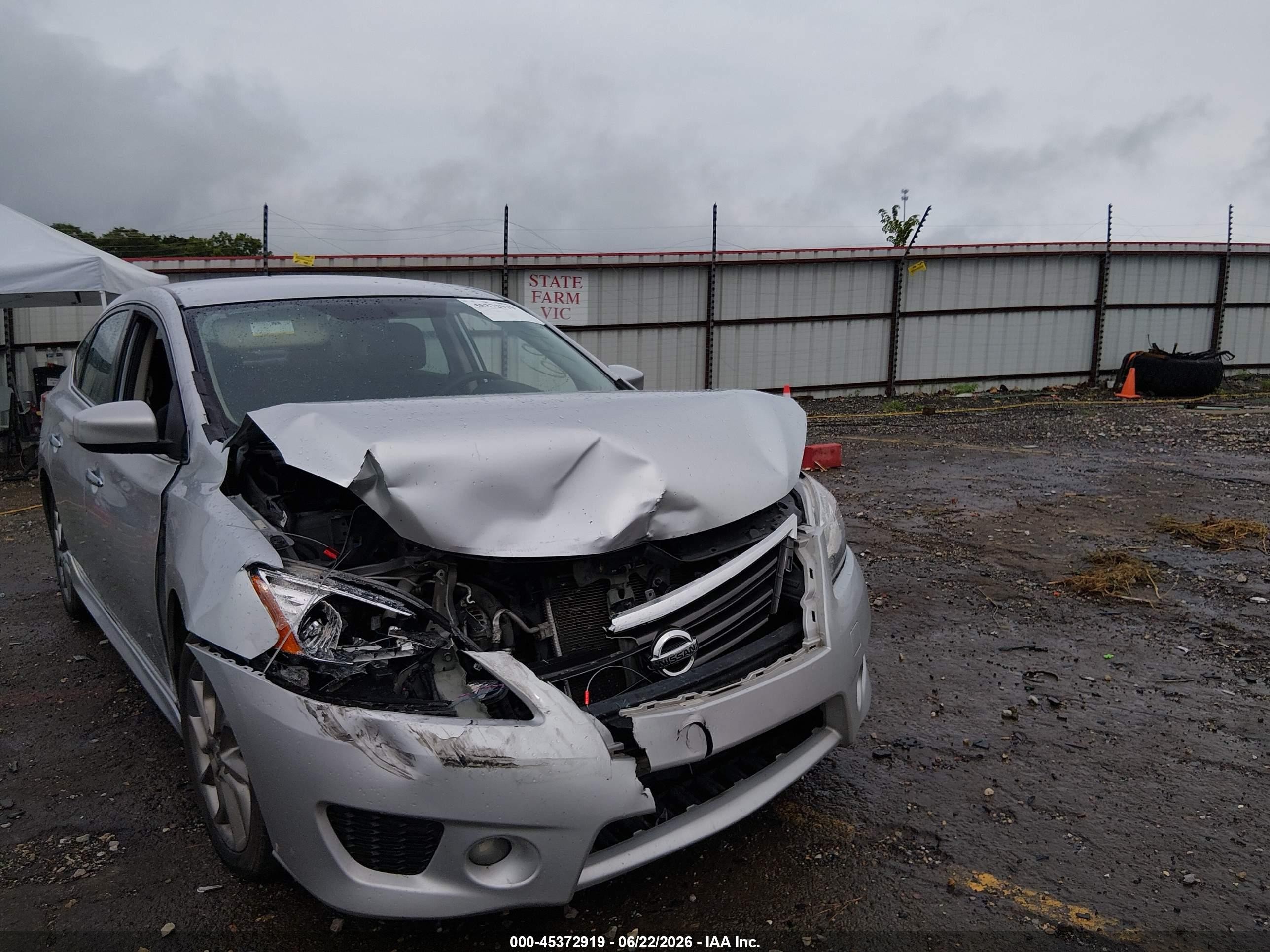 2013 Nissan Sentra Sr Silver vin: 3N1AB7AP8DL620125