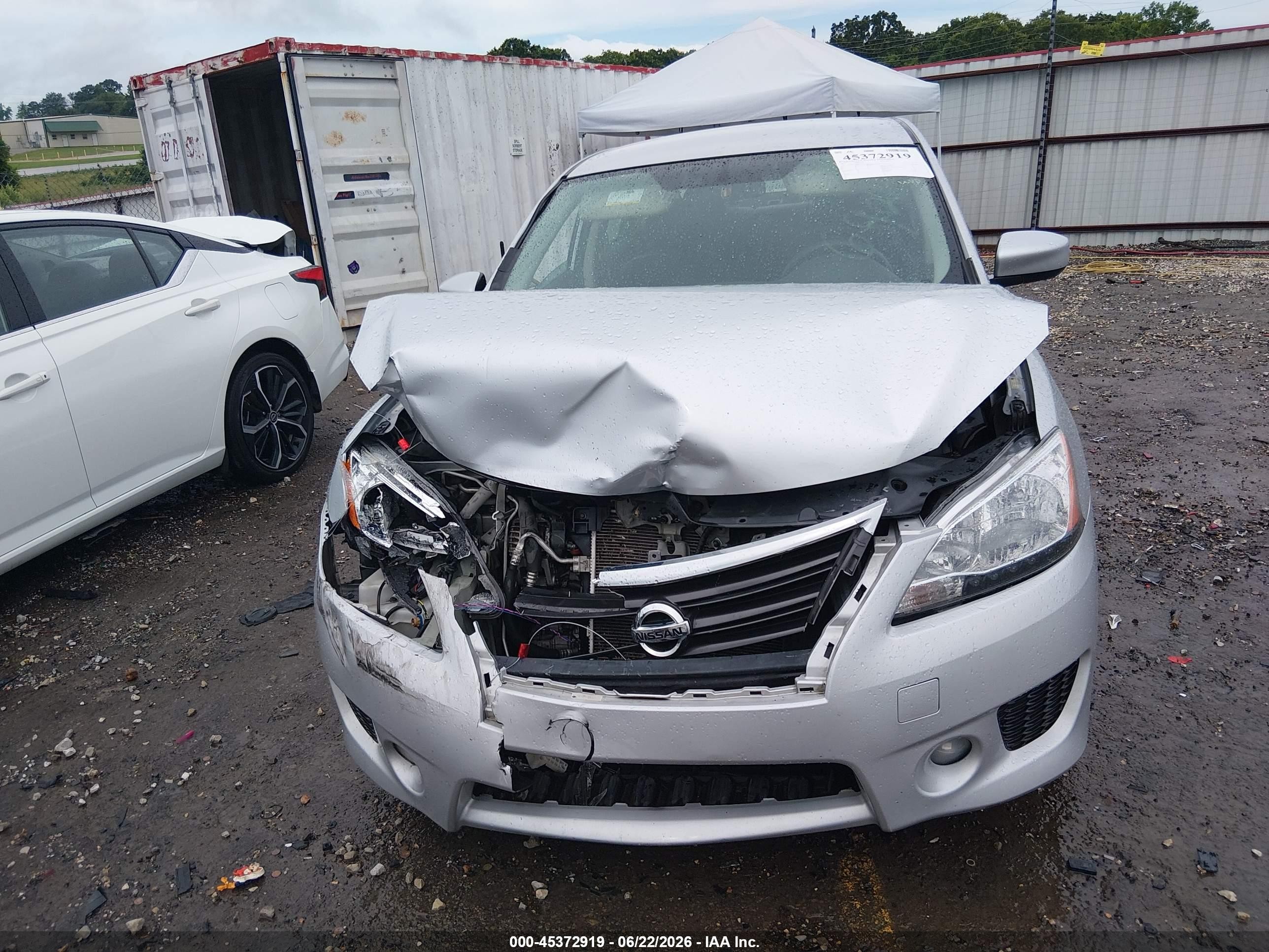 2013 Nissan Sentra Sr Silver vin: 3N1AB7AP8DL620125