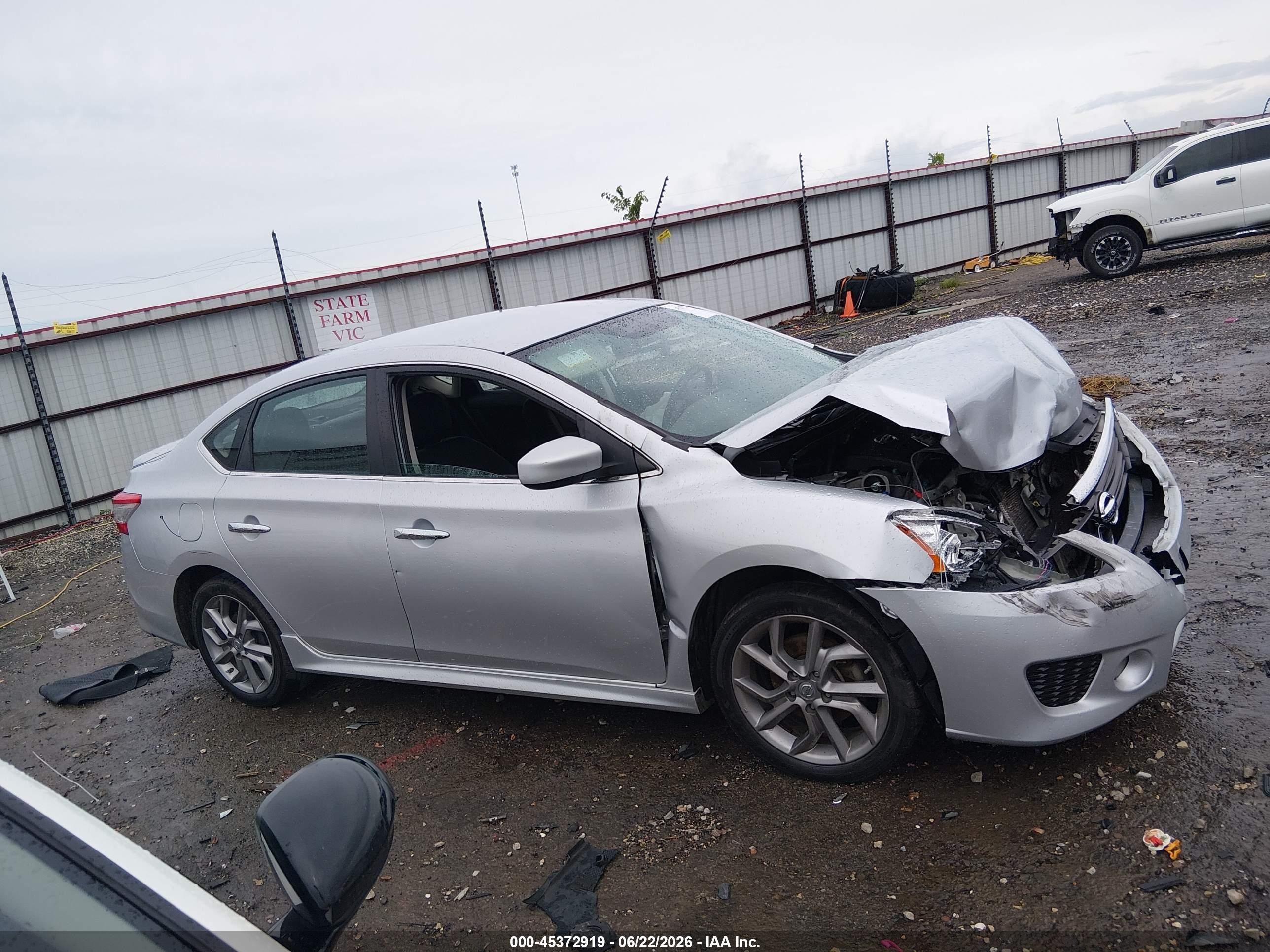 2013 Nissan Sentra Sr Silver vin: 3N1AB7AP8DL620125