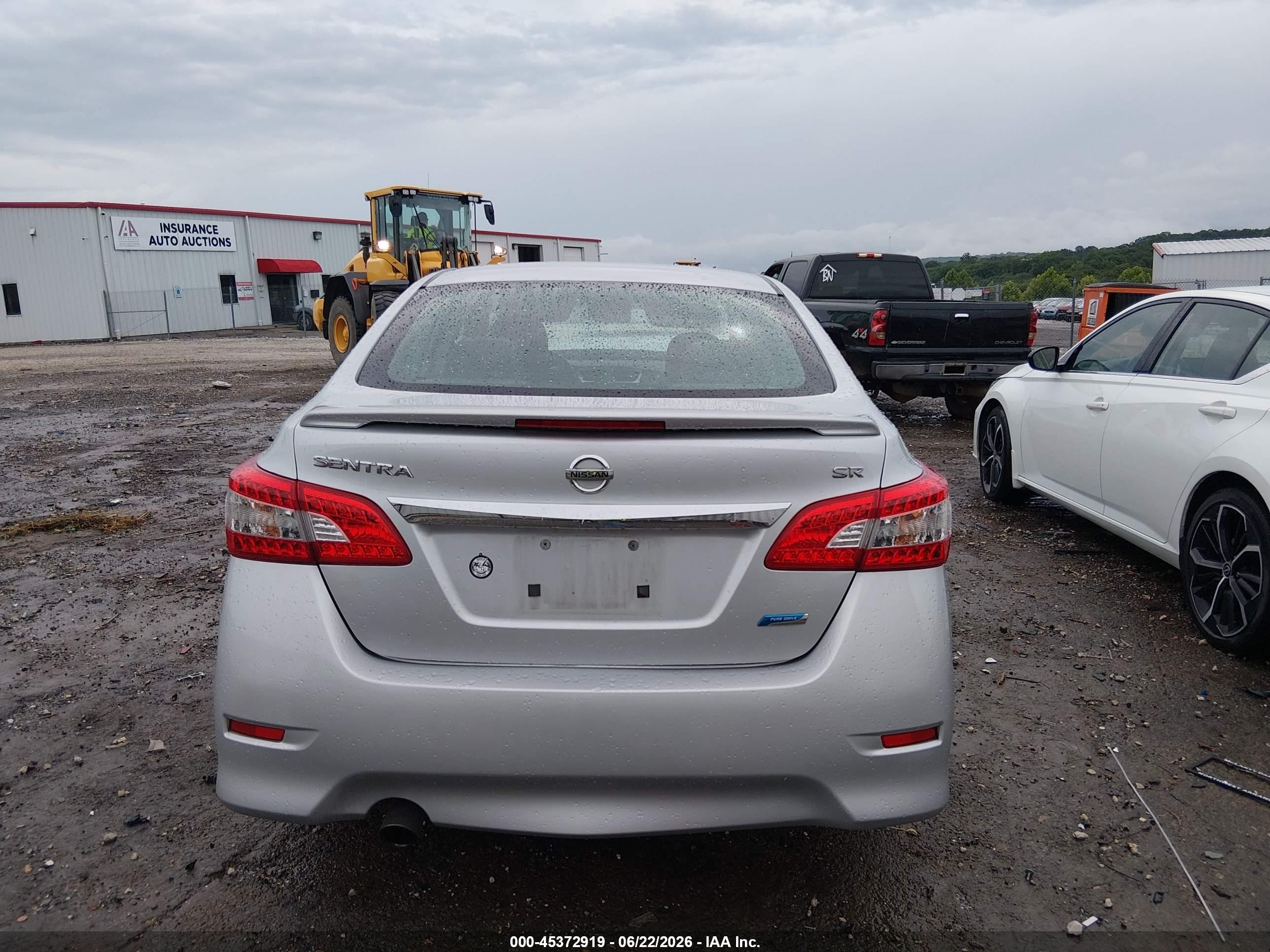 2013 Nissan Sentra Sr Silver vin: 3N1AB7AP8DL620125