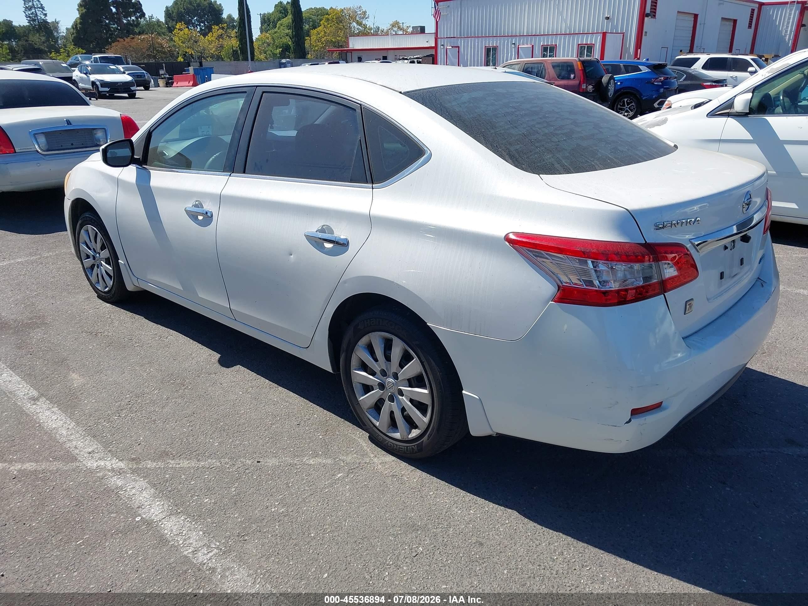 2013 Nissan Sentra Sv White vin: 3N1AB7AP8DL624126