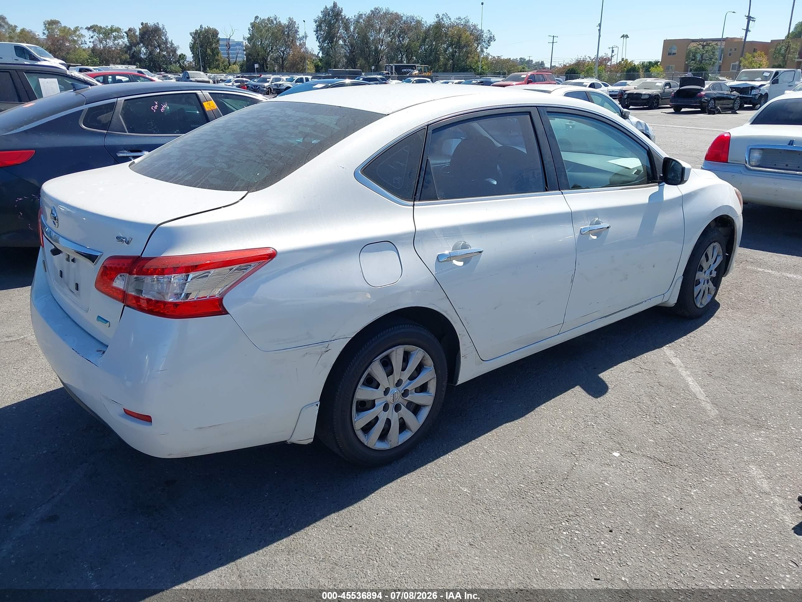 2013 Nissan Sentra Sv White vin: 3N1AB7AP8DL624126