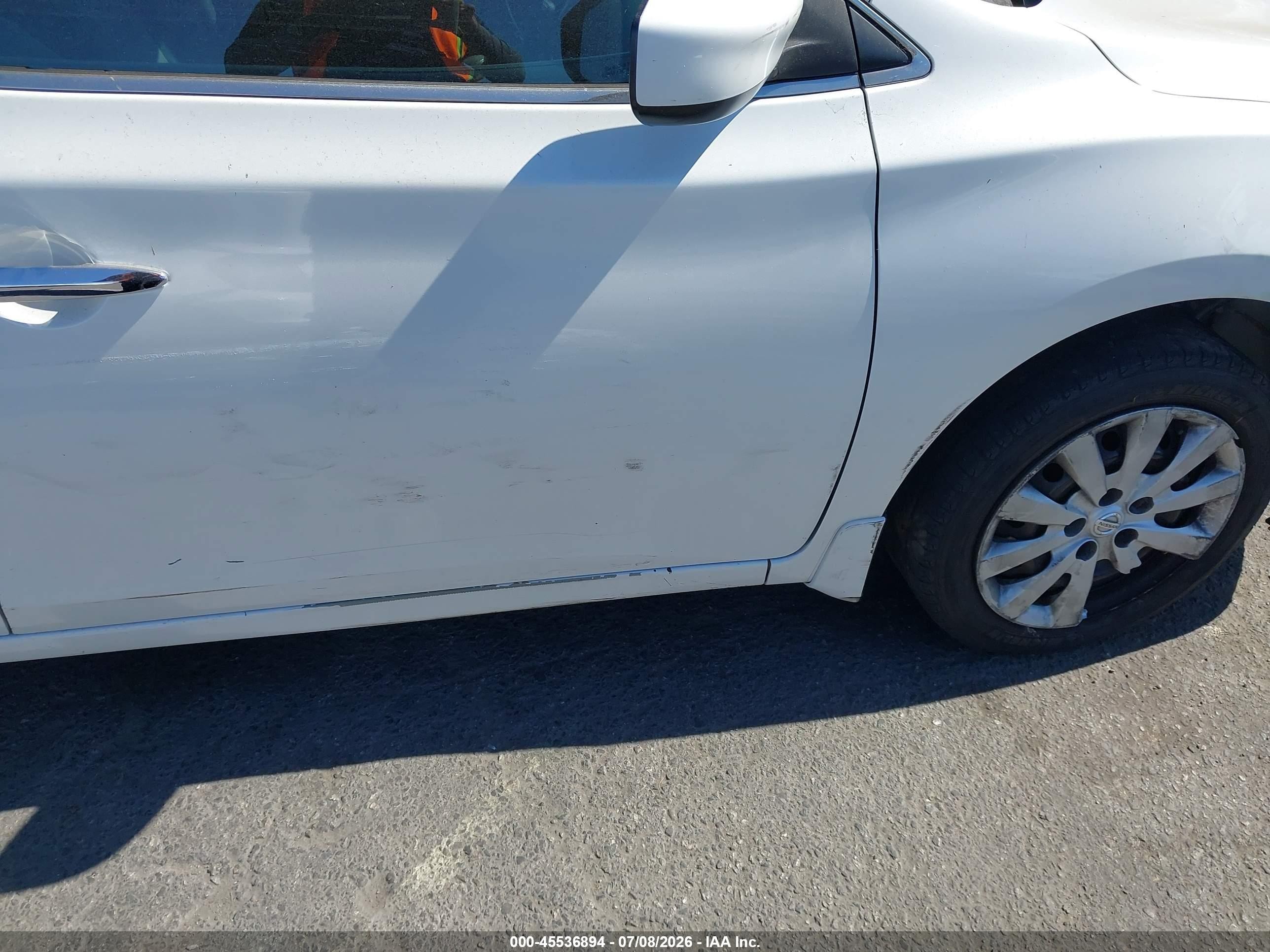 2013 Nissan Sentra Sv White vin: 3N1AB7AP8DL624126