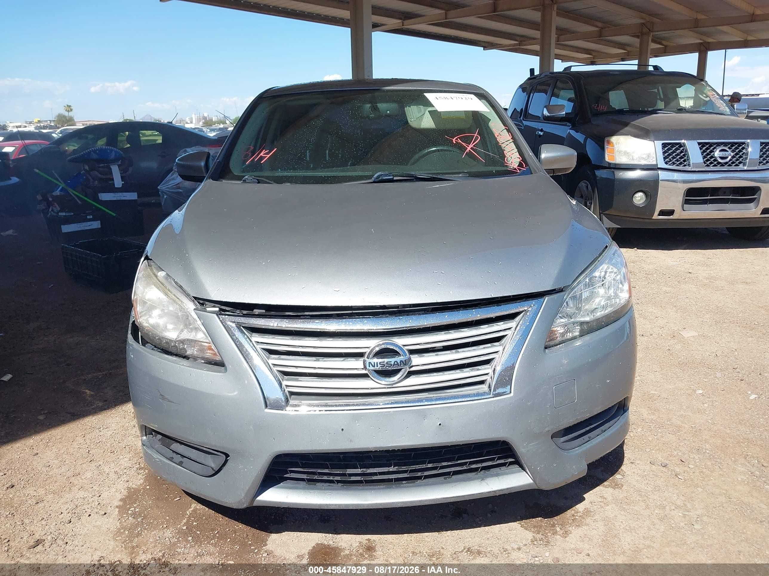 2013 Nissan Sentra Sv Gray vin: 3N1AB7AP8DL632694