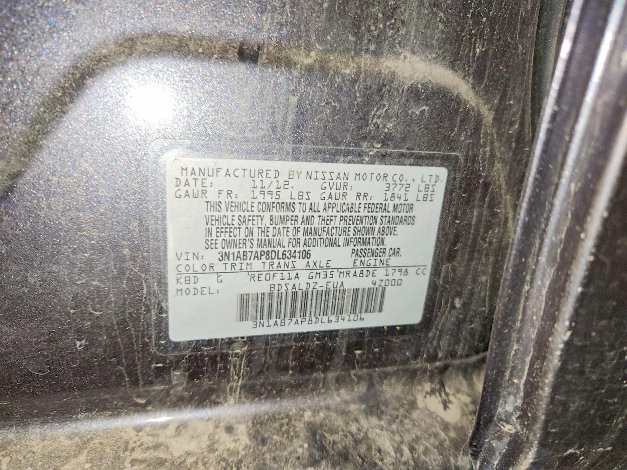 2013 Nissan Sentra S Silver vin: 3N1AB7AP8DL634106