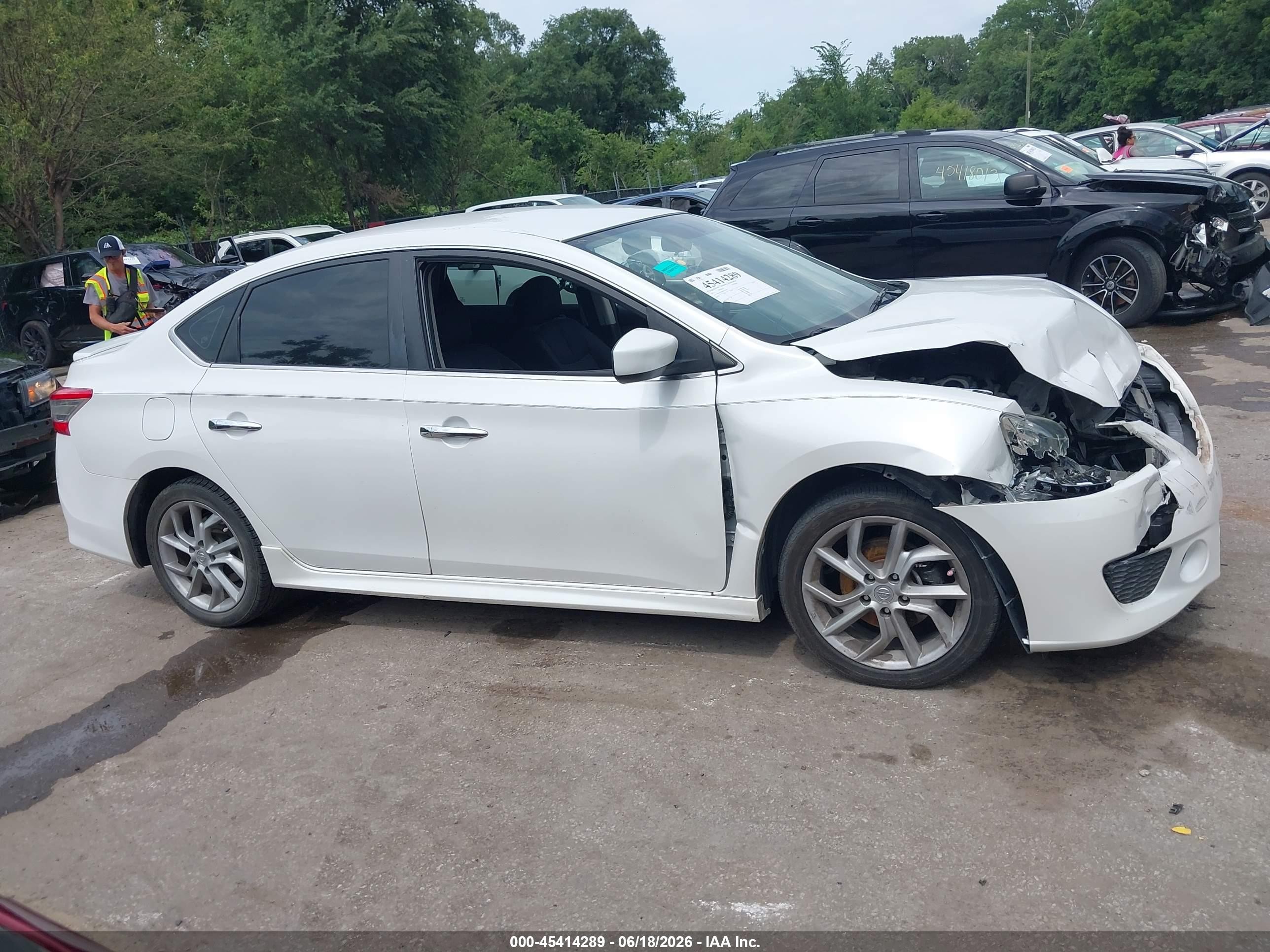 2013 Nissan Sentra Sr White vin: 3N1AB7AP8DL635708