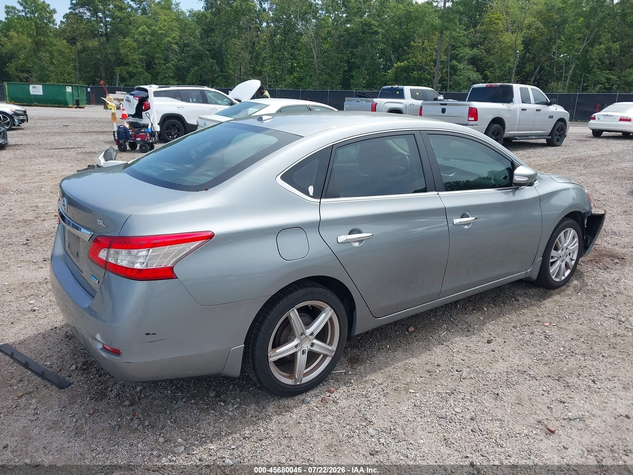 2013 Nissan Sentra Sl Gray vin: 3N1AB7AP8DL643260