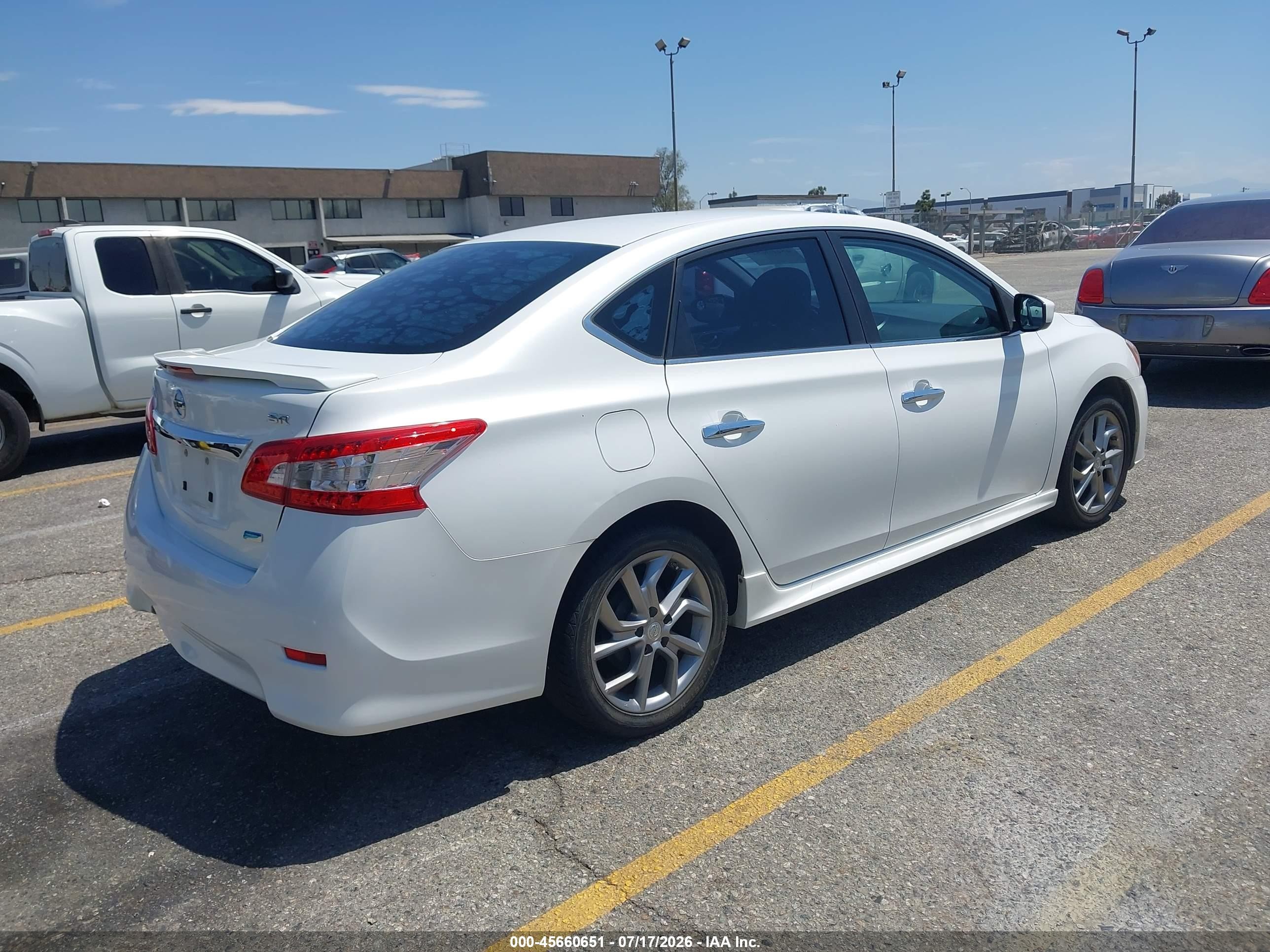 2013 Nissan Sentra Sr White vin: 3N1AB7AP8DL643825