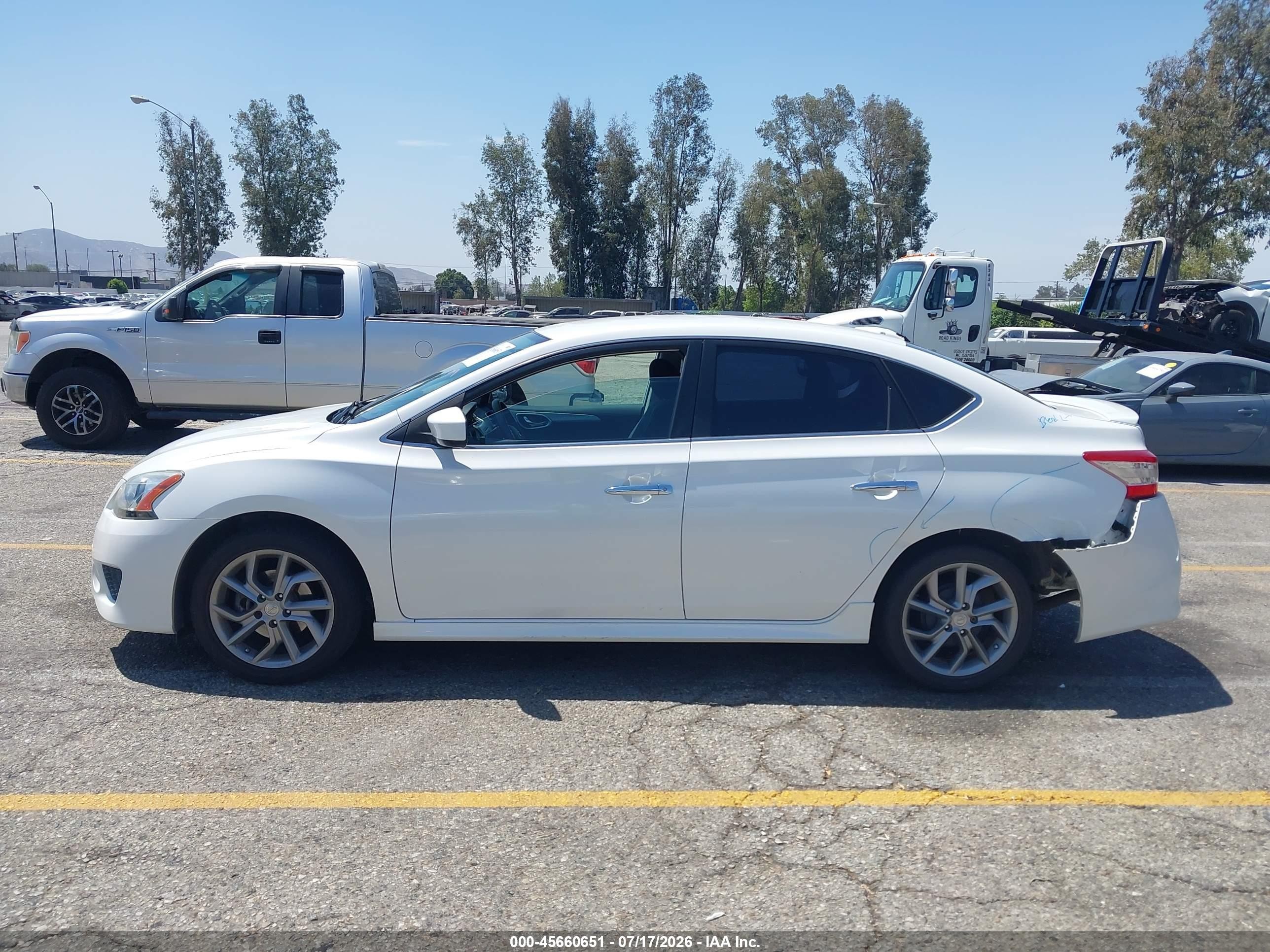 2013 Nissan Sentra Sr White vin: 3N1AB7AP8DL643825