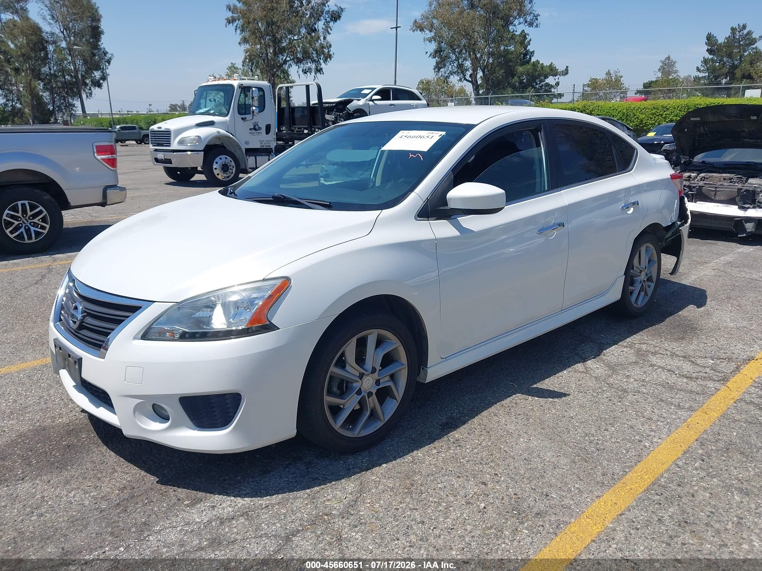 2013 Nissan Sentra Sr White vin: 3N1AB7AP8DL643825