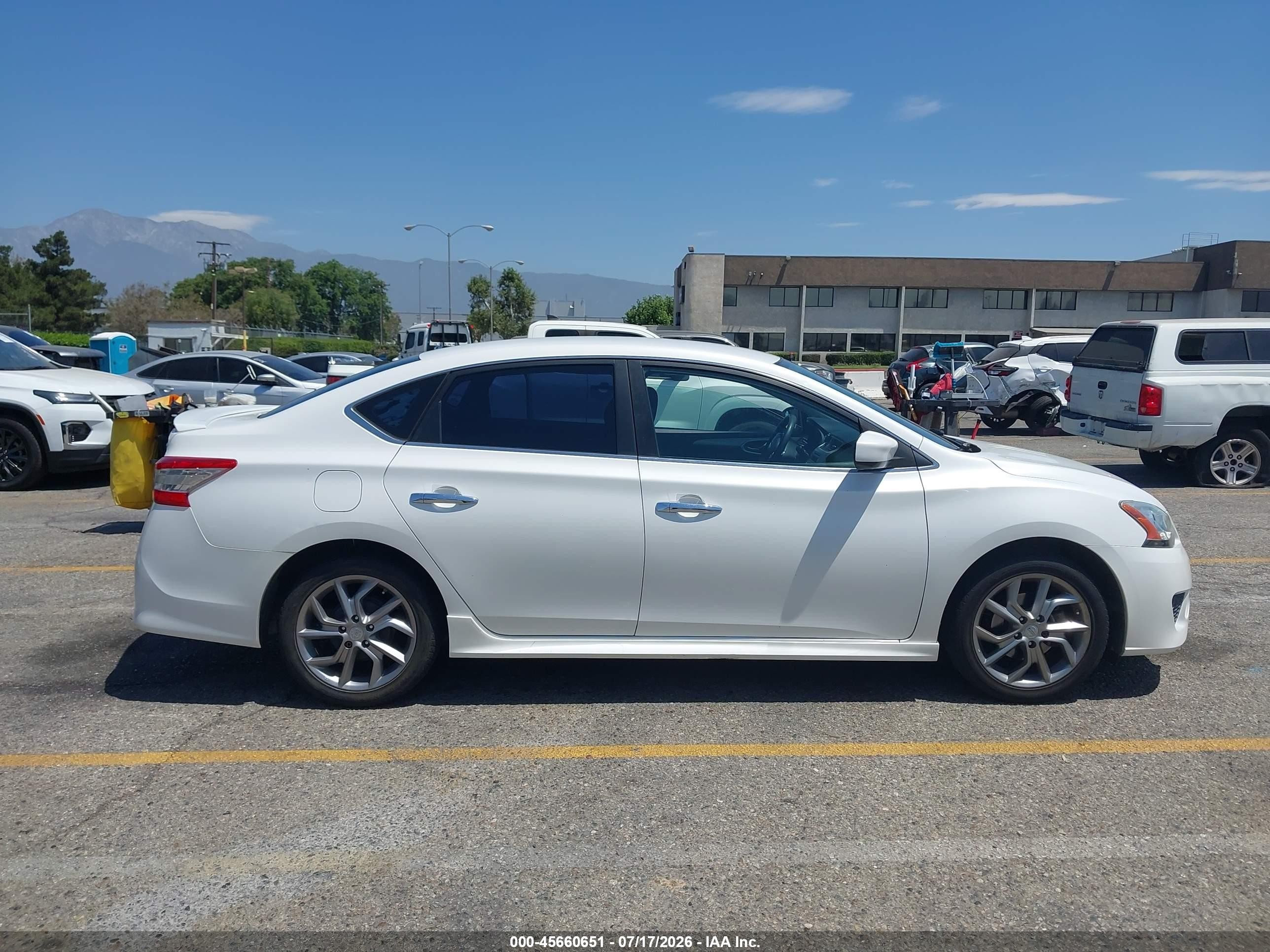 2013 Nissan Sentra Sr White vin: 3N1AB7AP8DL643825