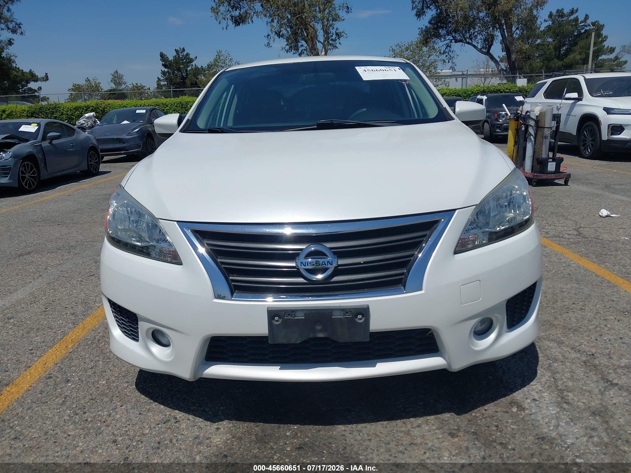 2013 Nissan Sentra Sr White vin: 3N1AB7AP8DL643825