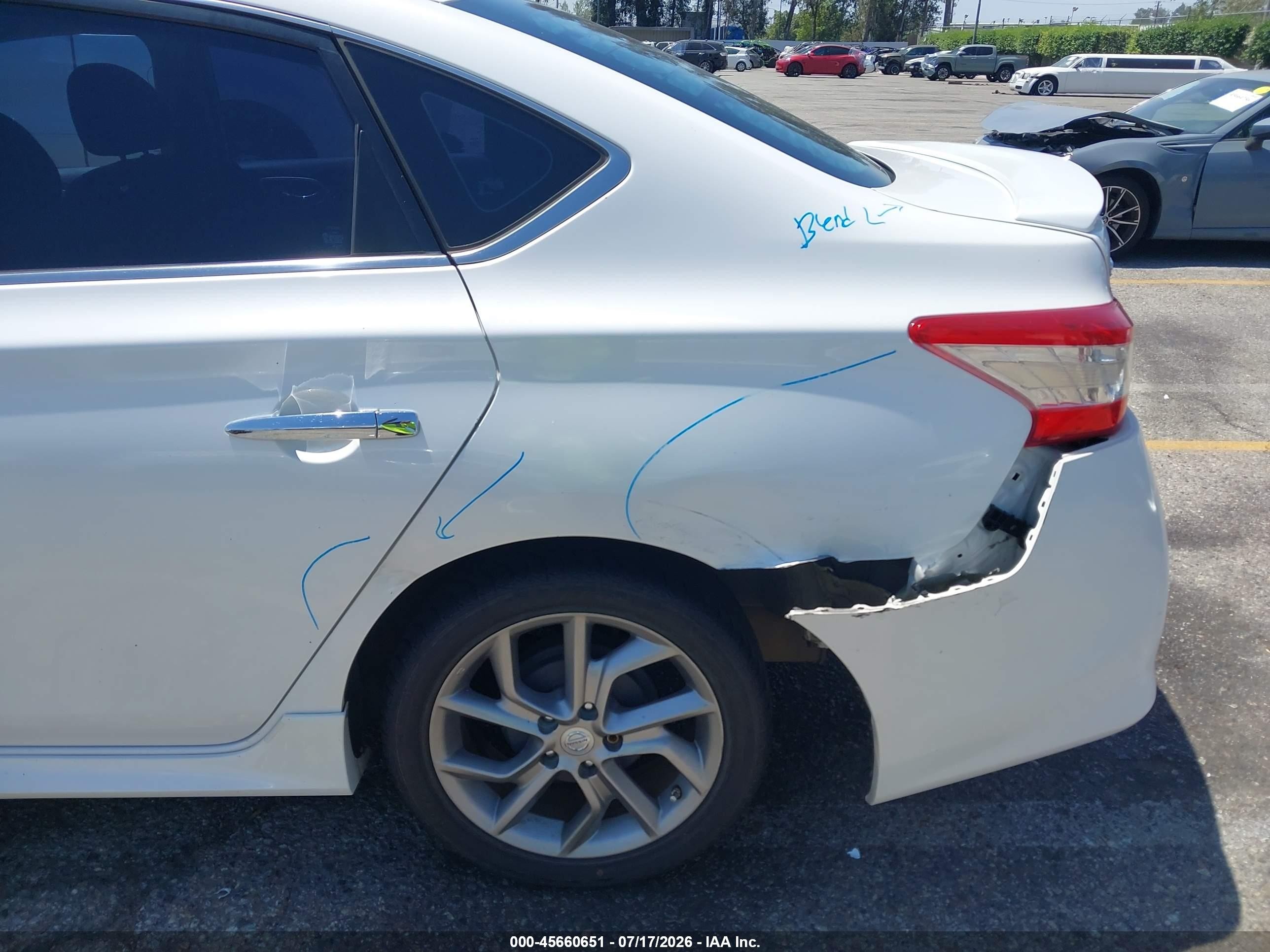 2013 Nissan Sentra Sr White vin: 3N1AB7AP8DL643825