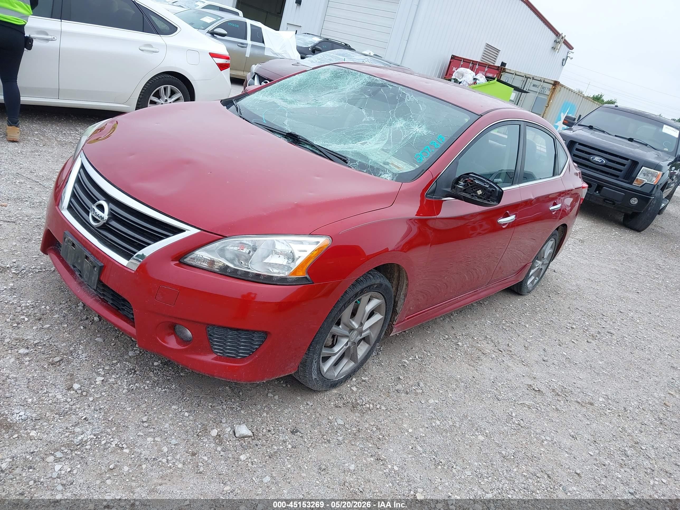 2013 Nissan Sentra Sr Red vin: 3N1AB7AP8DL656543