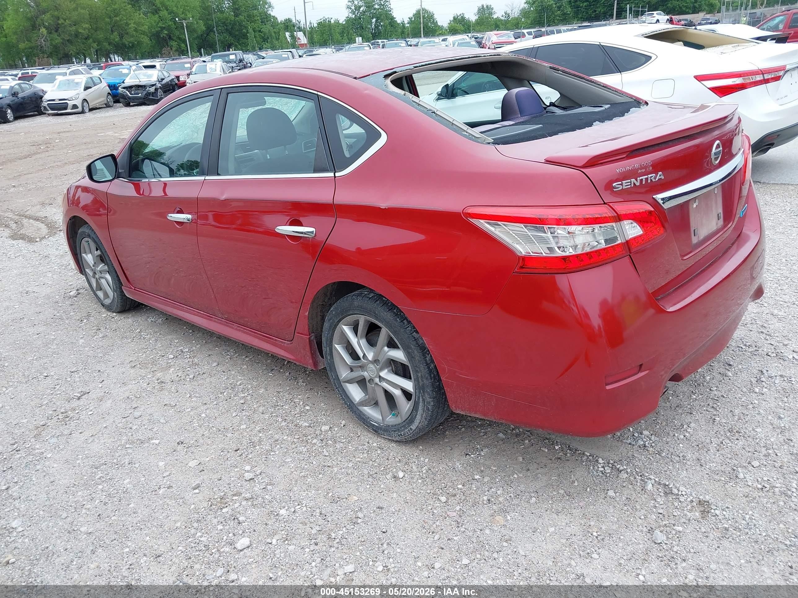 2013 Nissan Sentra Sr Red vin: 3N1AB7AP8DL656543