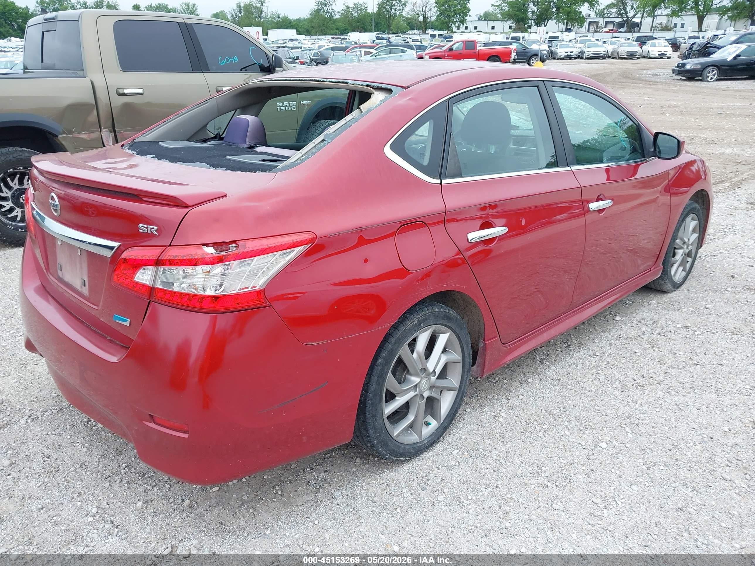 2013 Nissan Sentra Sr Red vin: 3N1AB7AP8DL656543
