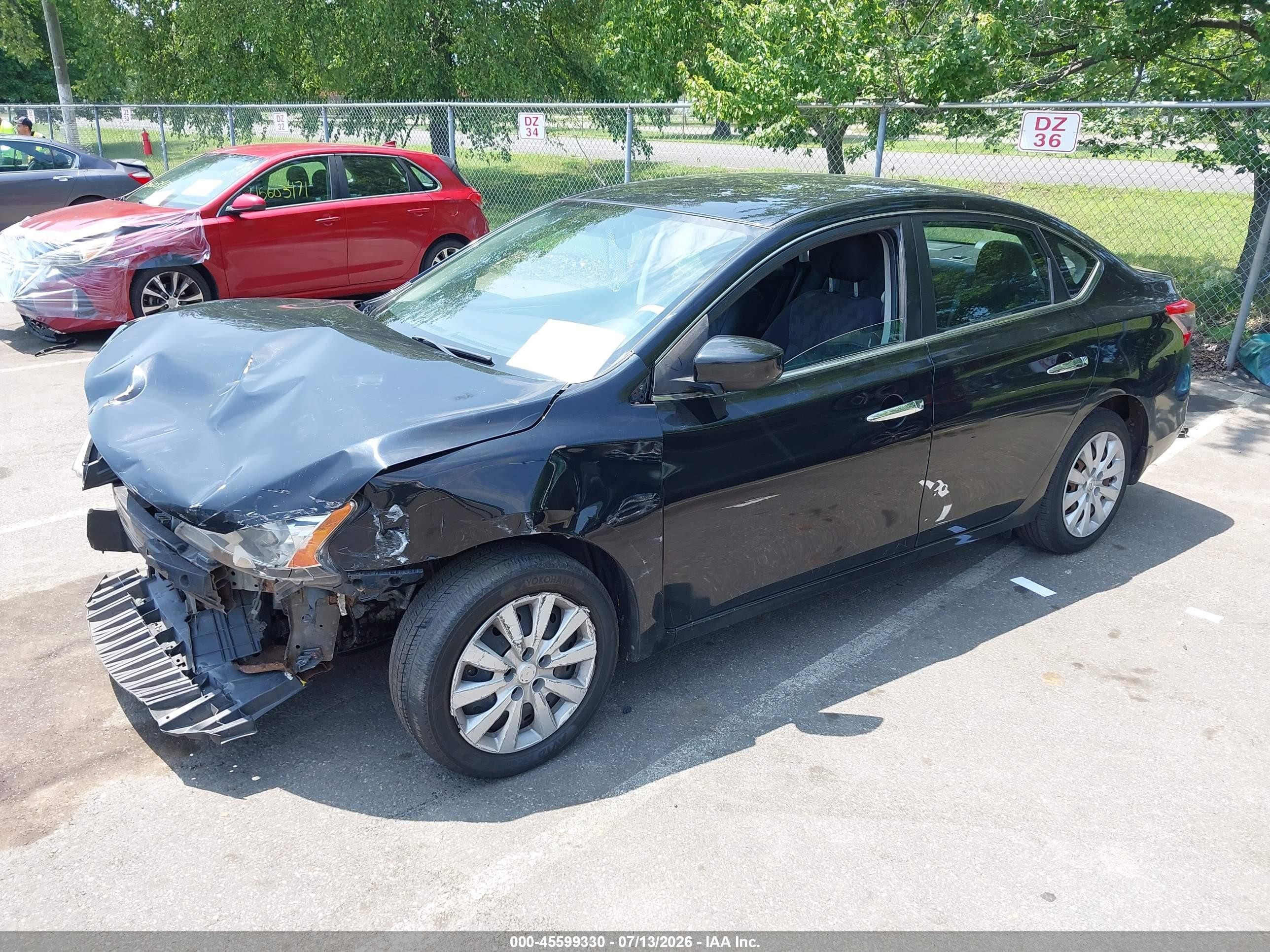 2013 Nissan Sentra Sv Black vin: 3N1AB7AP8DL662598