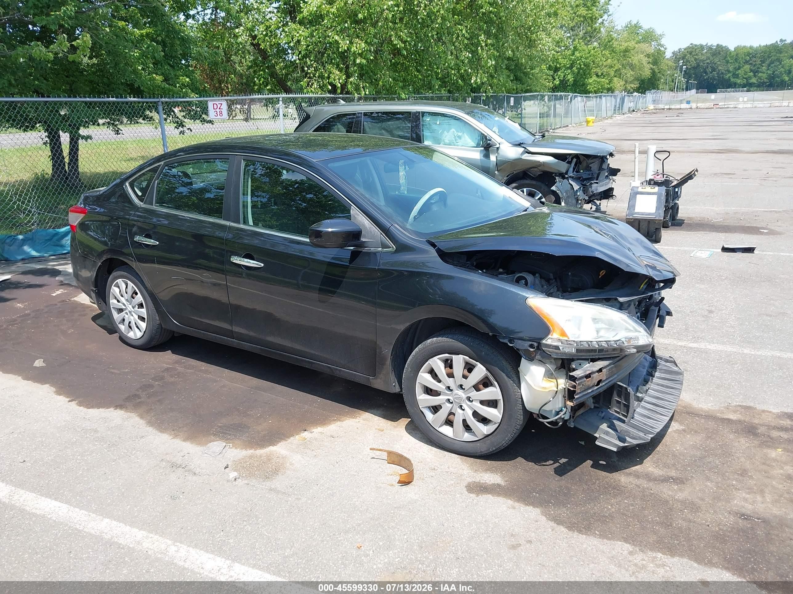 2013 Nissan Sentra Sv Black vin: 3N1AB7AP8DL662598
