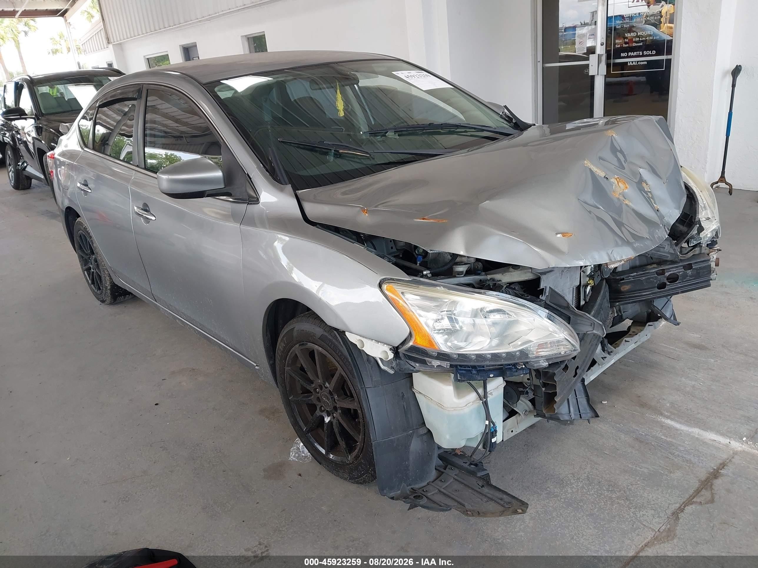 2013 Nissan Sentra S Silver vin: 3N1AB7AP8DL675898