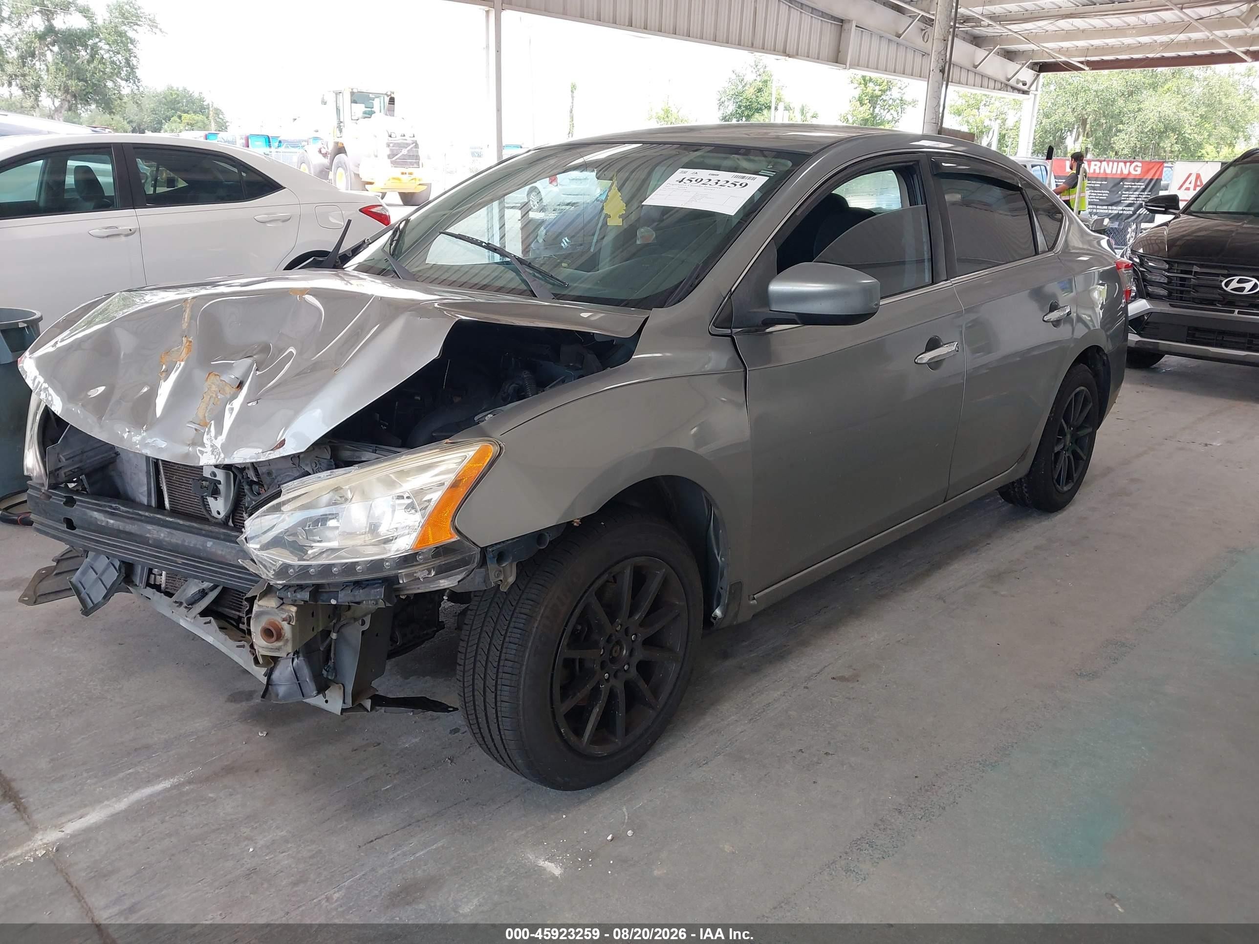 2013 Nissan Sentra S Silver vin: 3N1AB7AP8DL675898