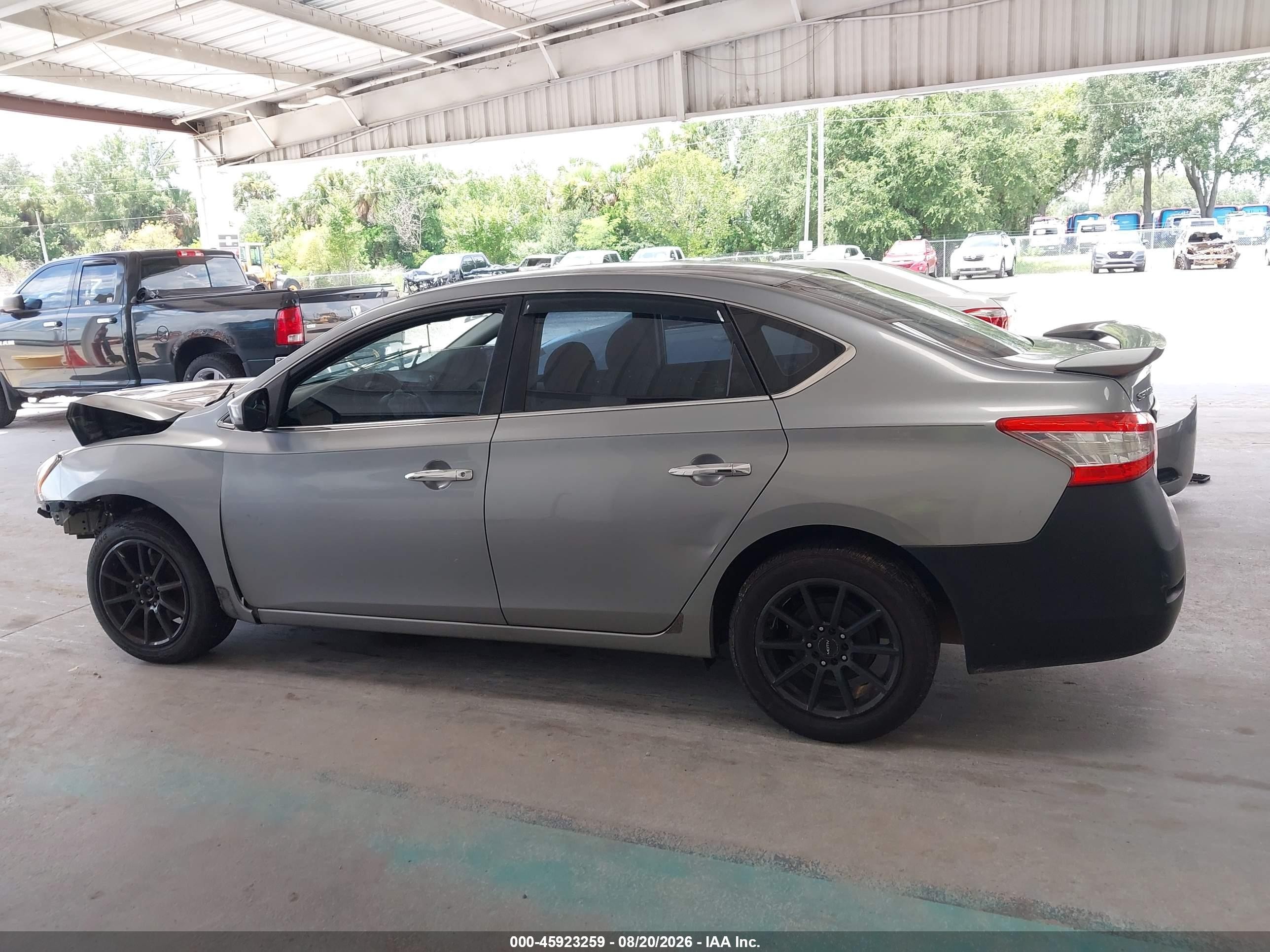 2013 Nissan Sentra S Silver vin: 3N1AB7AP8DL675898