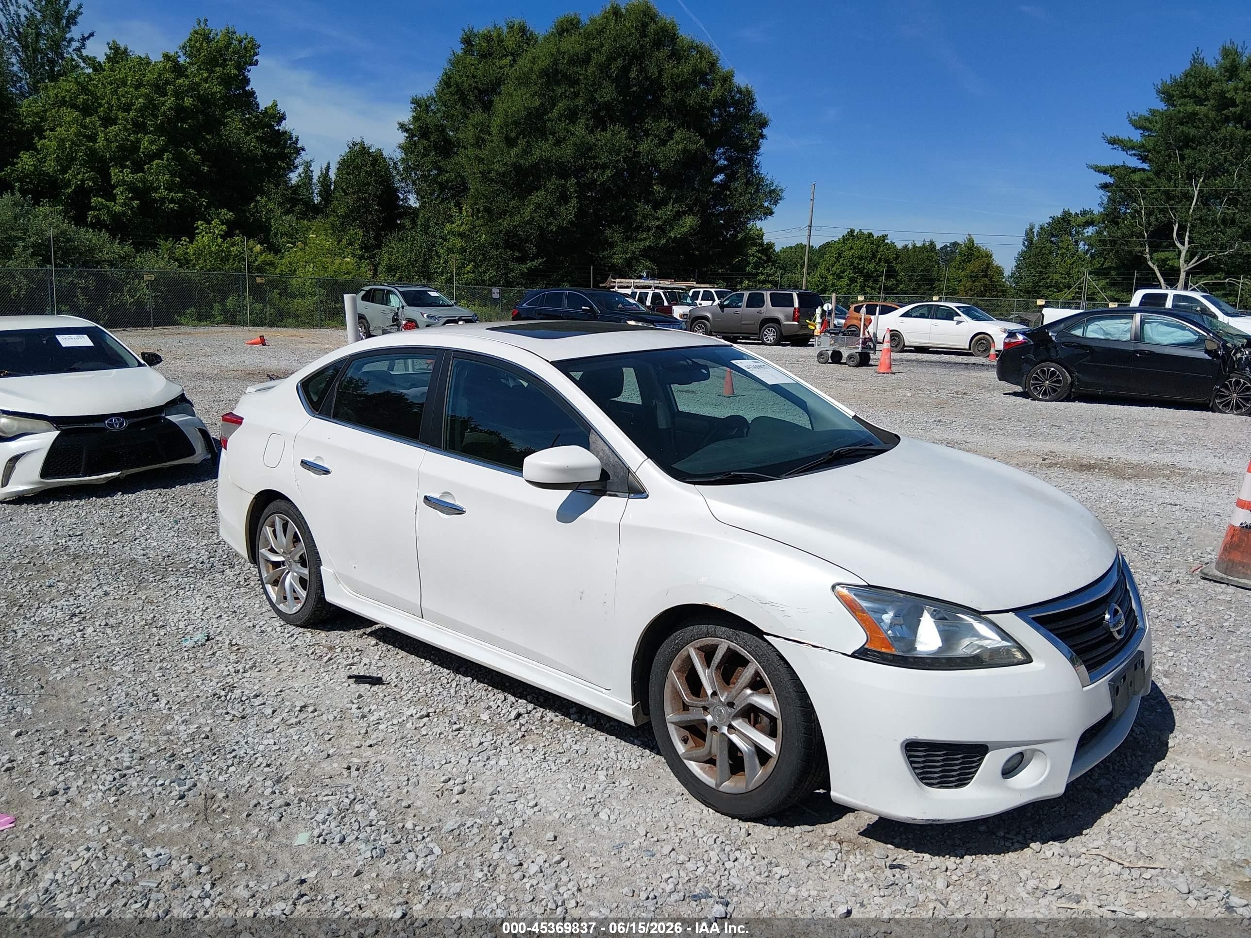 2013 Nissan Sentra Sr White vin: 3N1AB7AP8DL718734