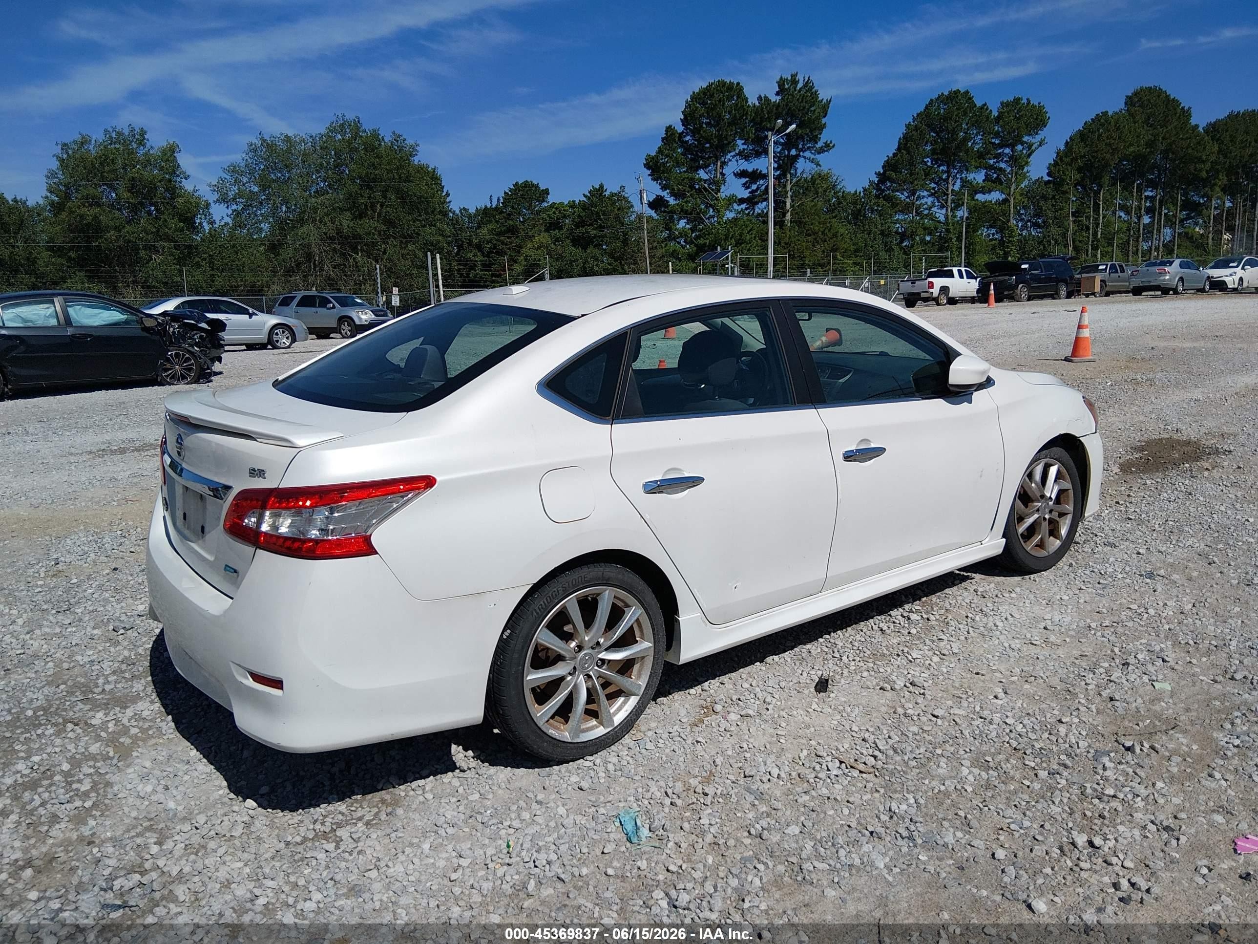 2013 Nissan Sentra Sr White vin: 3N1AB7AP8DL718734