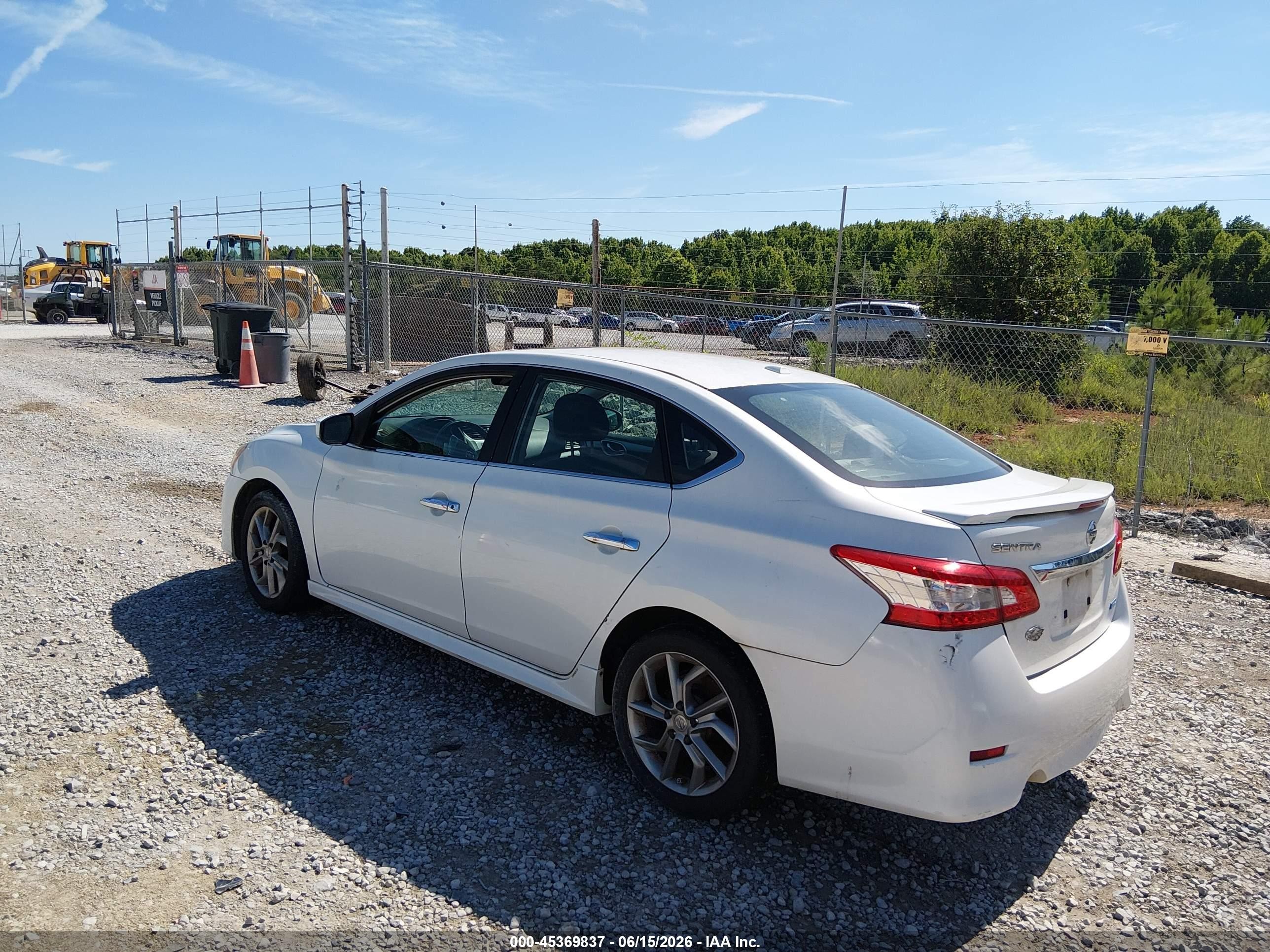2013 Nissan Sentra Sr White vin: 3N1AB7AP8DL718734