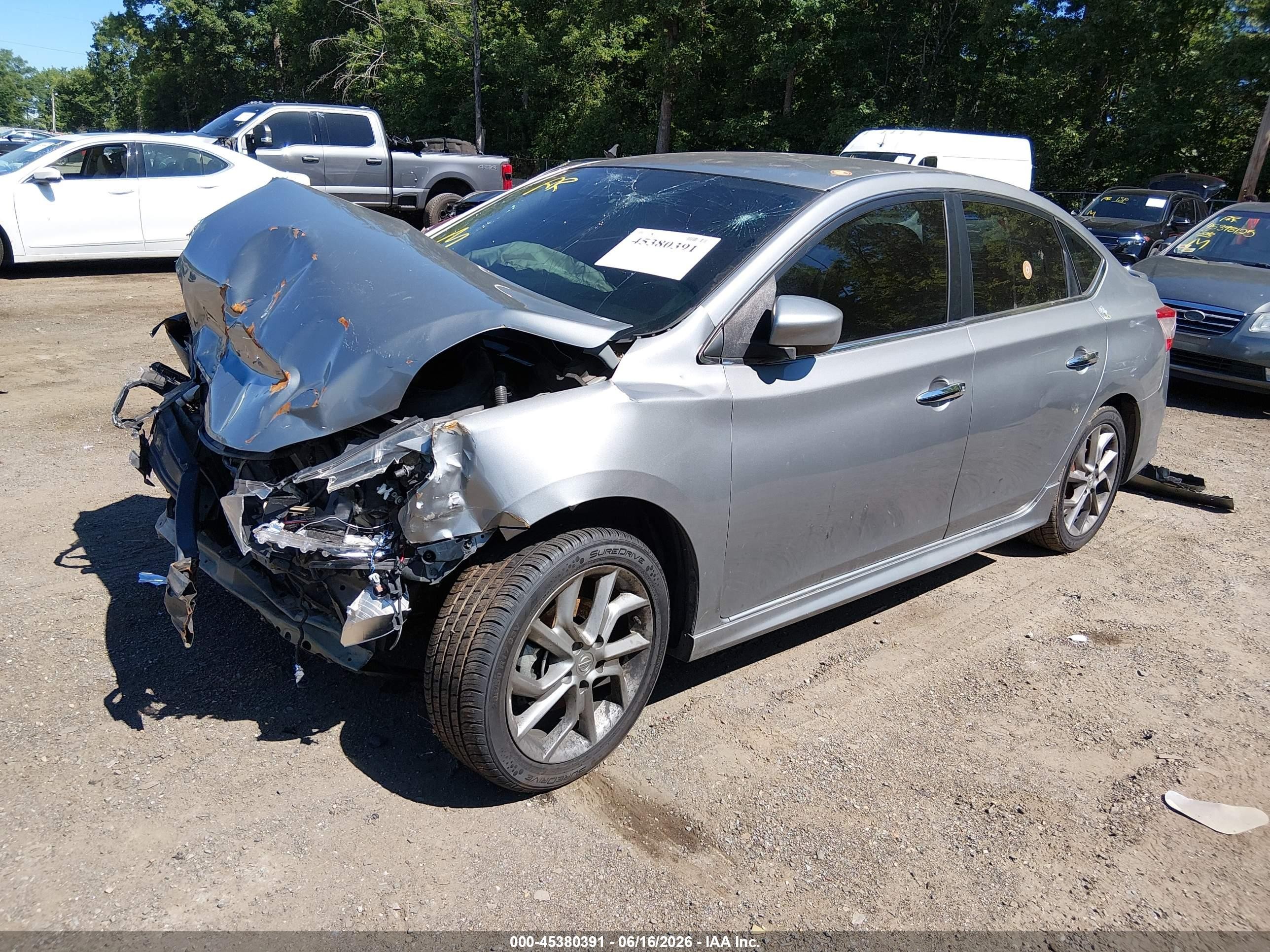 2013 Nissan Sentra Sr Silver vin: 3N1AB7AP8DL722525