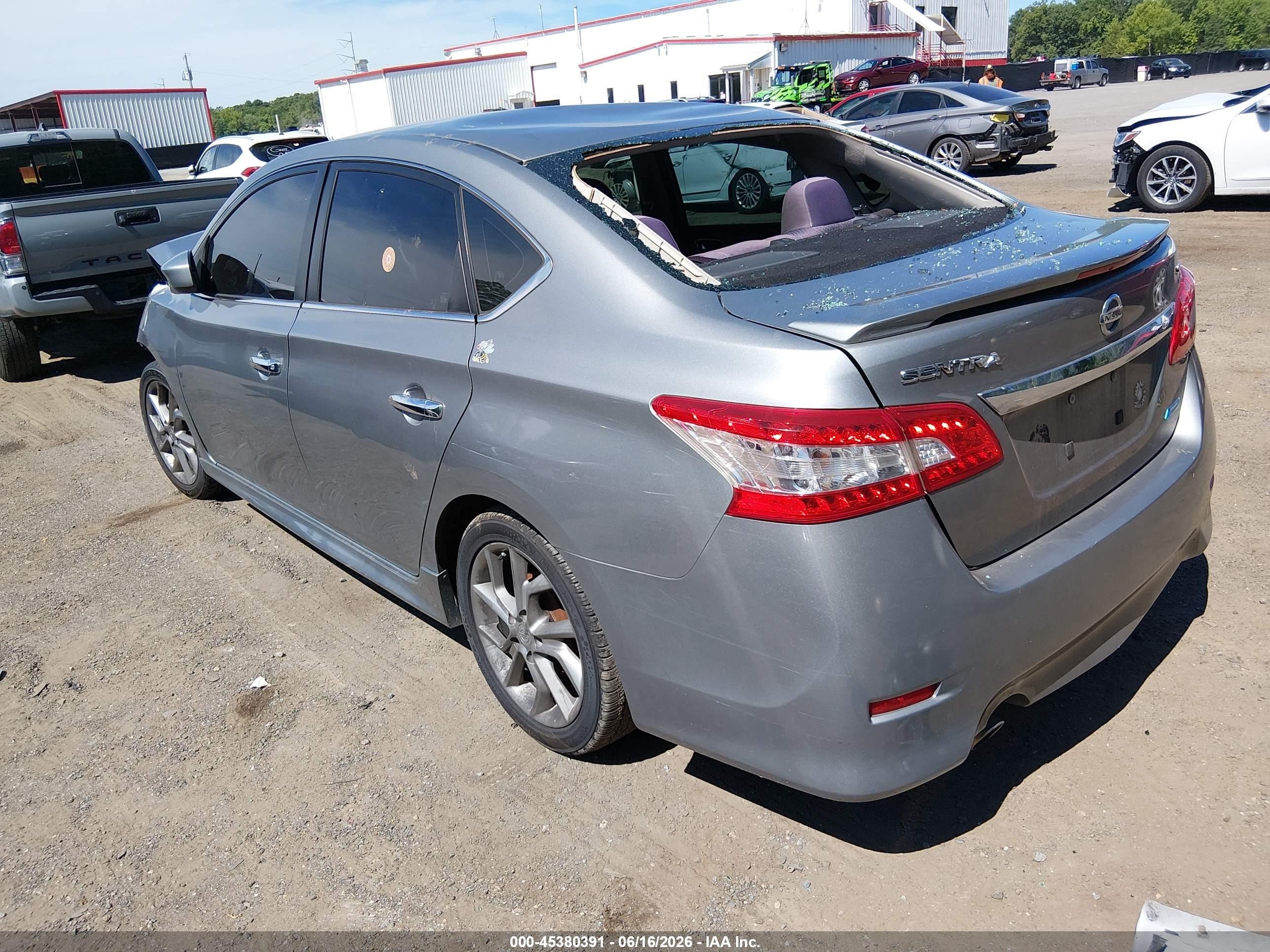 2013 Nissan Sentra Sr Silver vin: 3N1AB7AP8DL722525