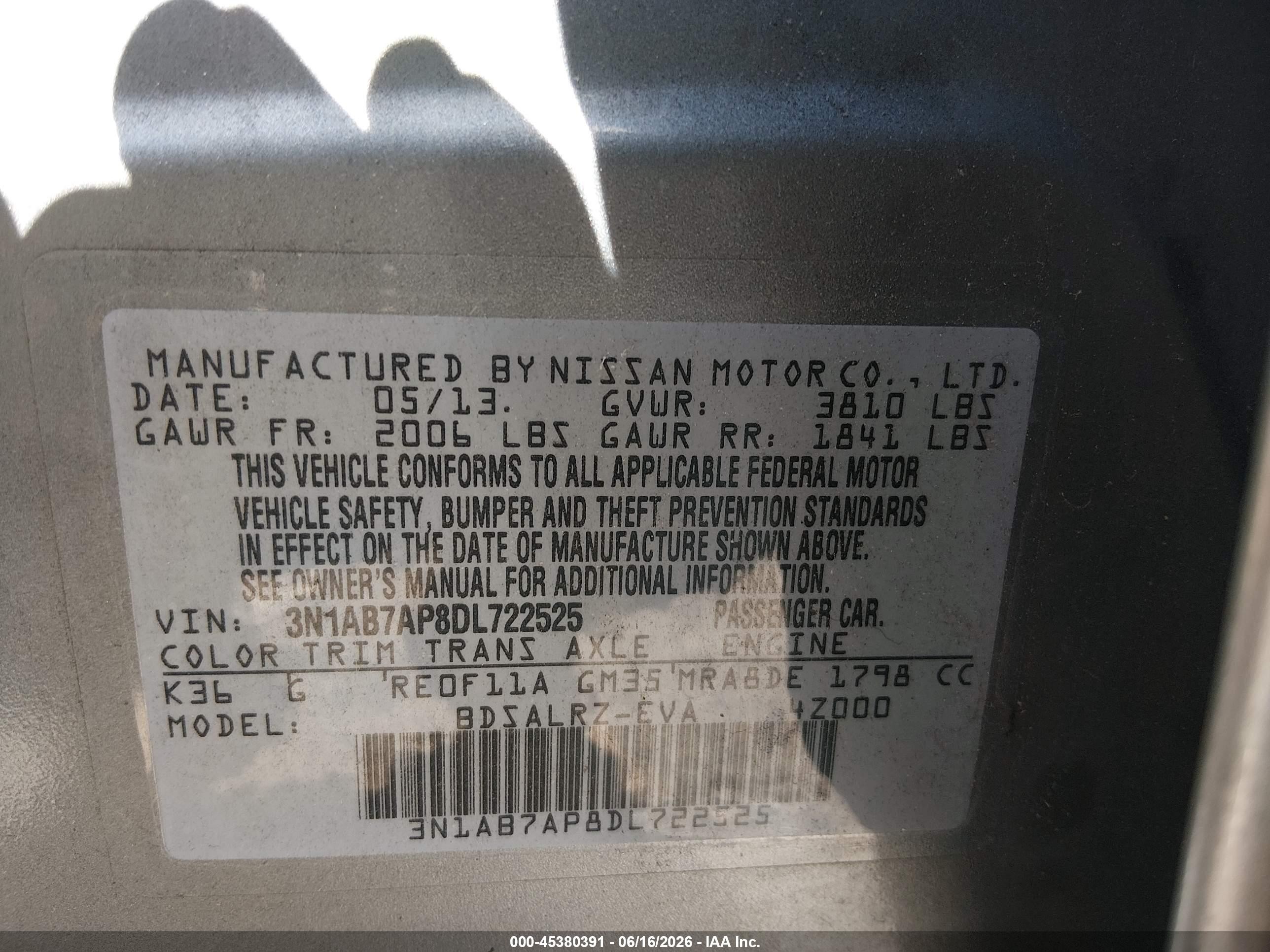 2013 Nissan Sentra Sr Silver vin: 3N1AB7AP8DL722525