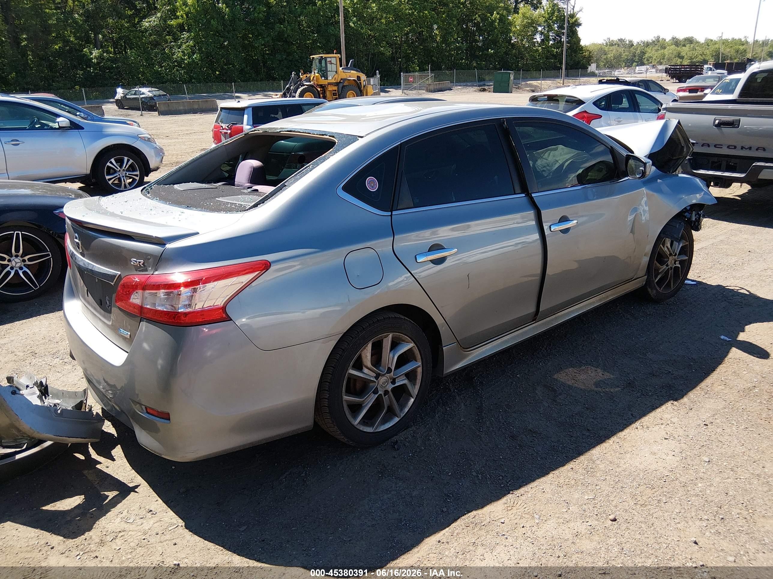 2013 Nissan Sentra Sr Silver vin: 3N1AB7AP8DL722525