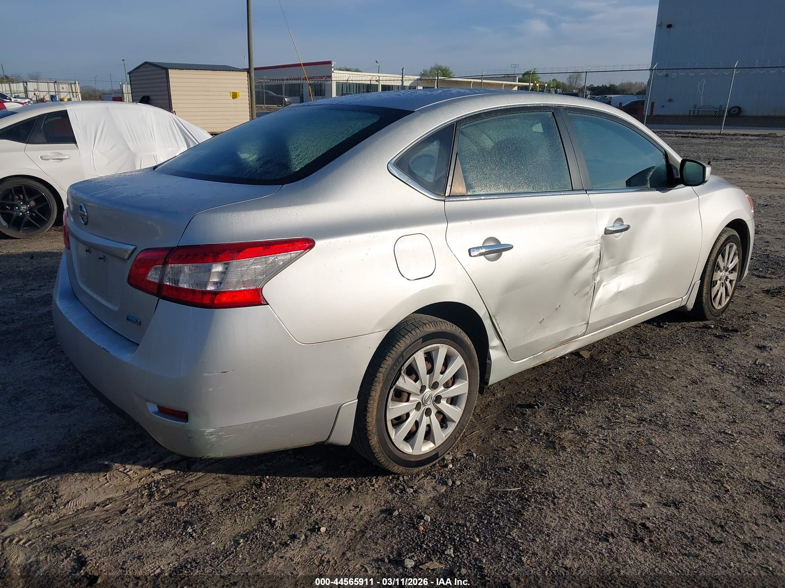 2013 Nissan Sentra S Silver vin: 3N1AB7AP8DL729443
