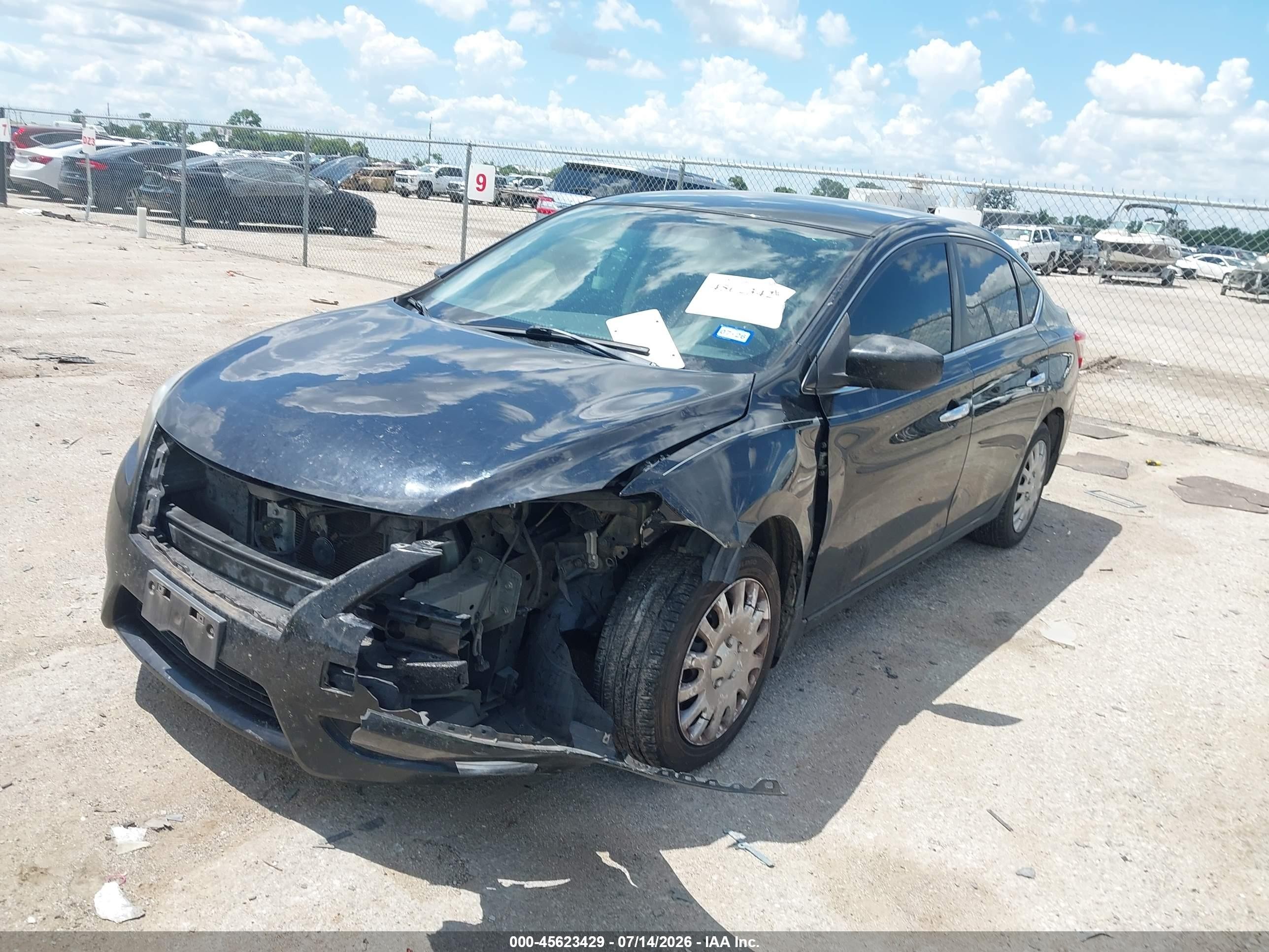 2013 Nissan Sentra S Black vin: 3N1AB7AP8DL743228