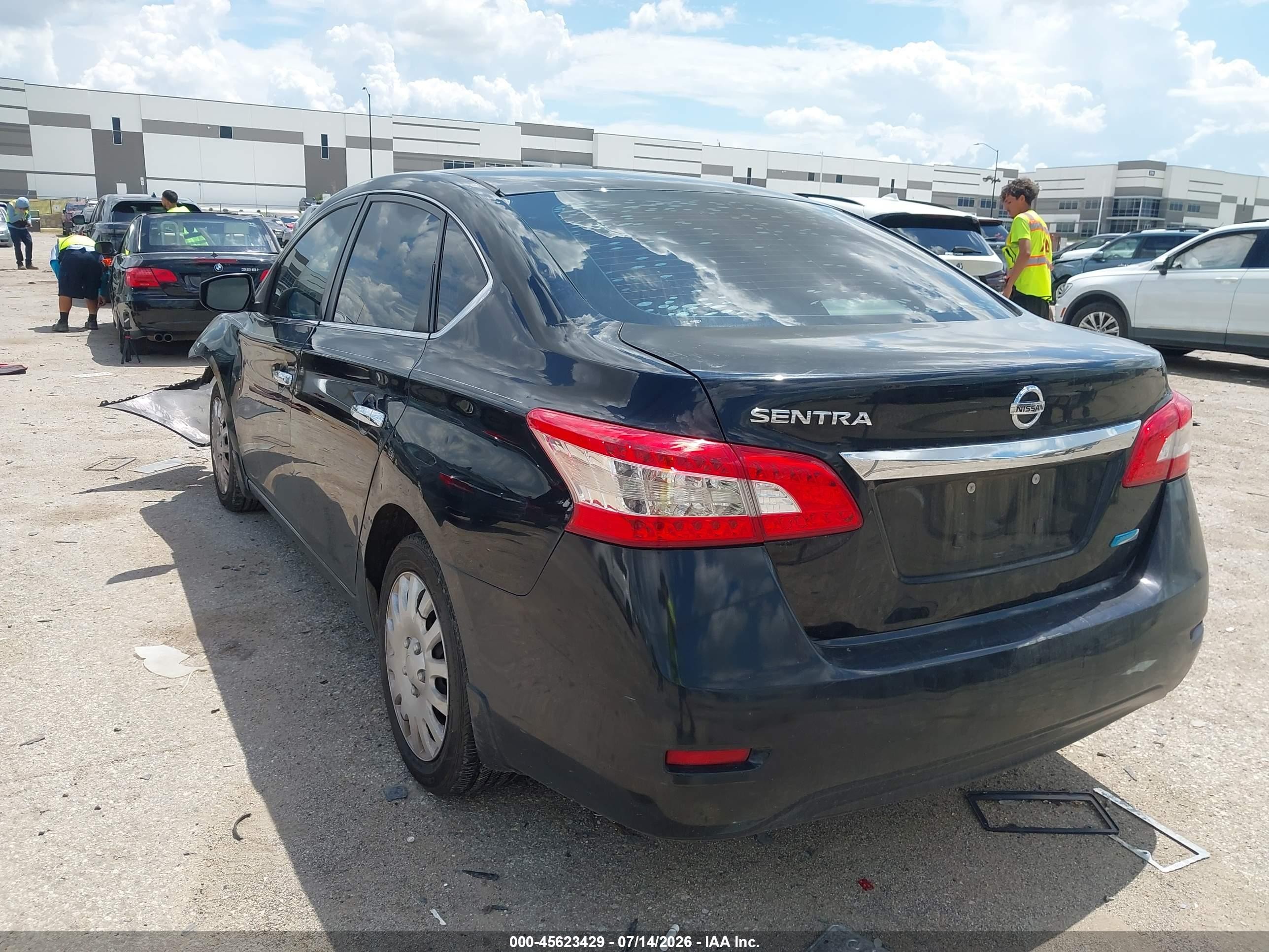 2013 Nissan Sentra S Black vin: 3N1AB7AP8DL743228