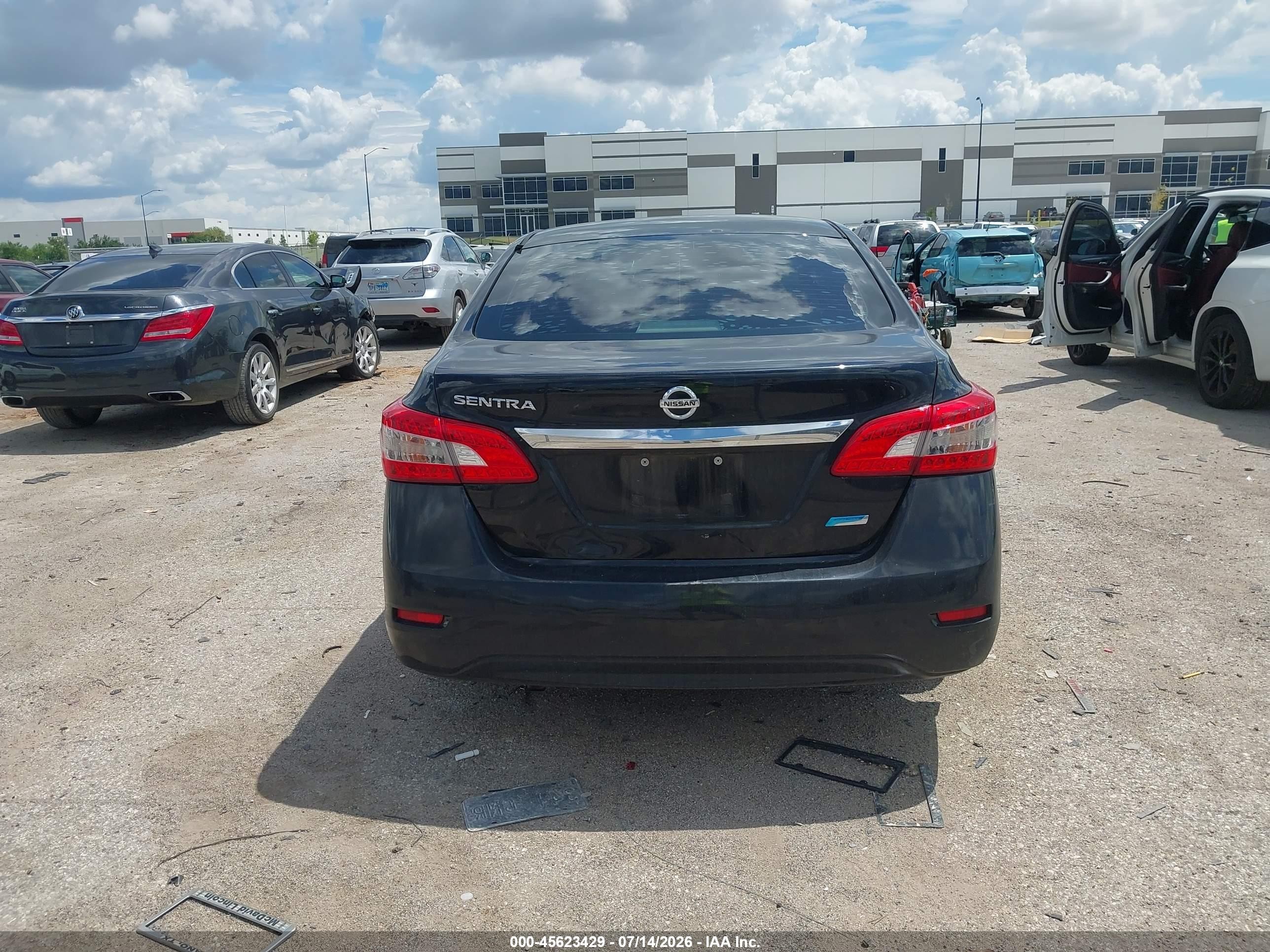 2013 Nissan Sentra S Black vin: 3N1AB7AP8DL743228