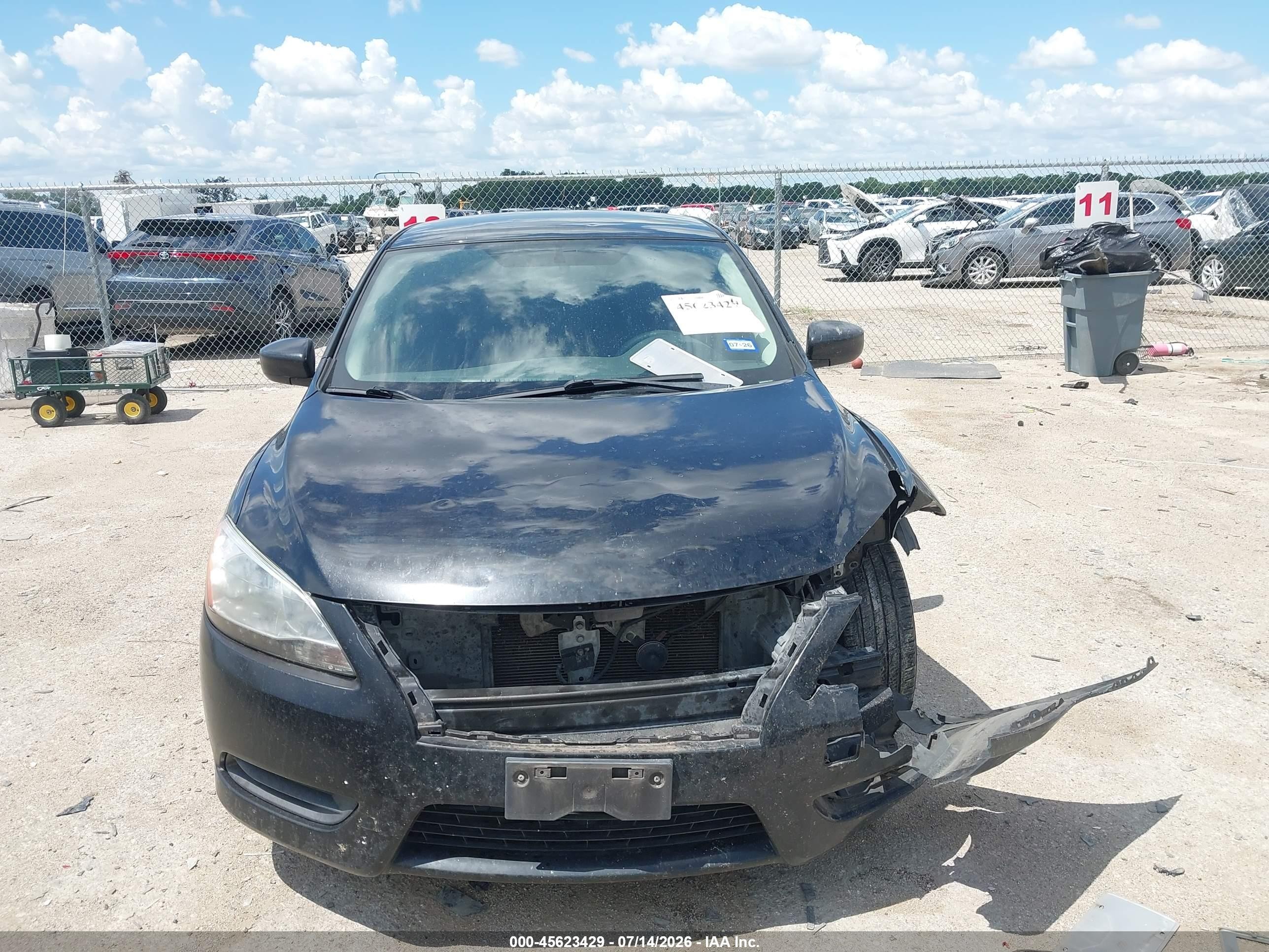 2013 Nissan Sentra S Black vin: 3N1AB7AP8DL743228