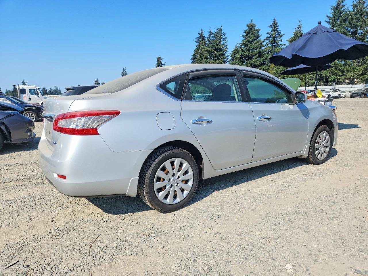2013 Nissan Sentra S Silver vin: 3N1AB7AP8DL757369