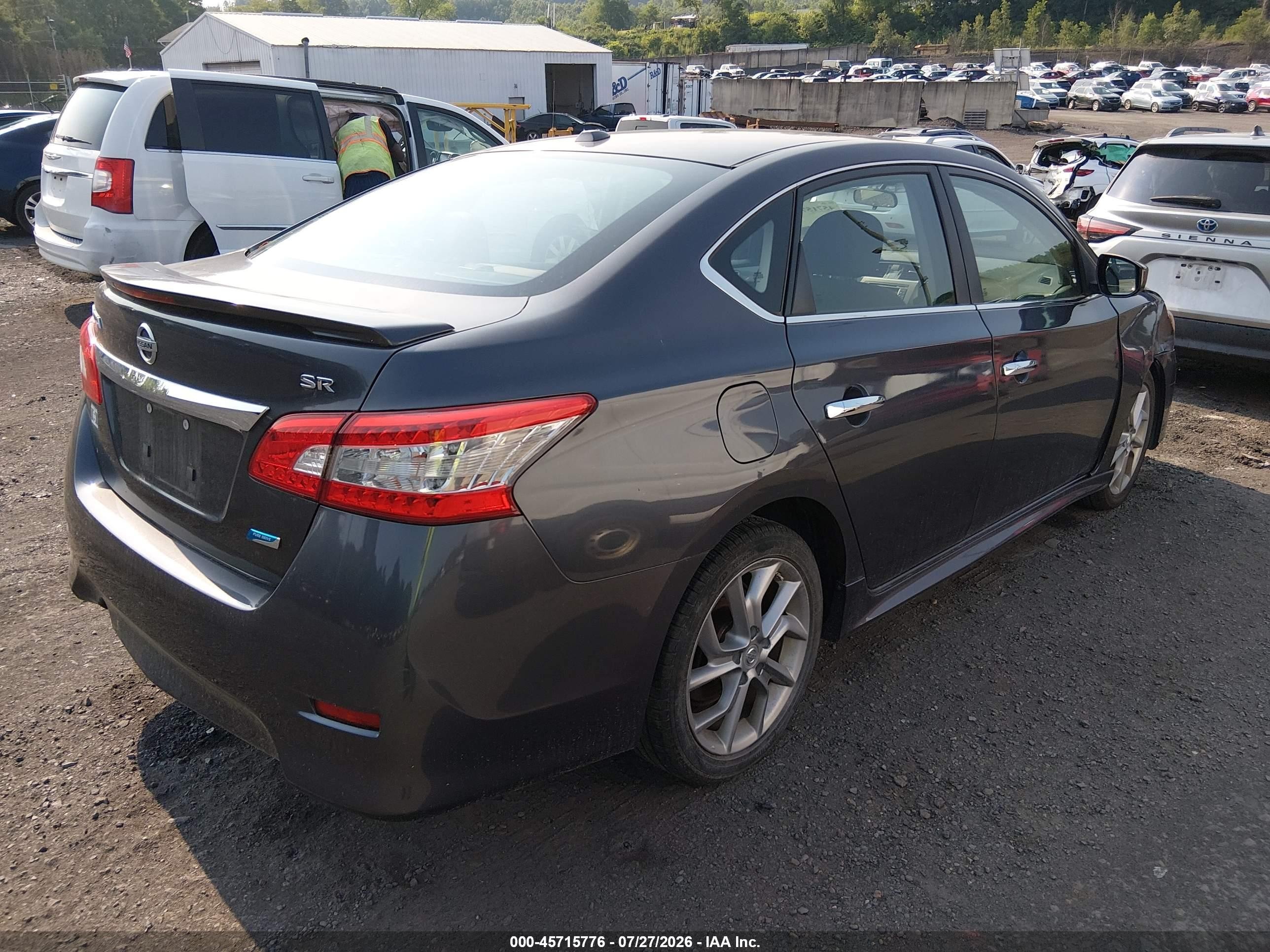 2013 Nissan Sentra Sr Gray vin: 3N1AB7AP8DL768145