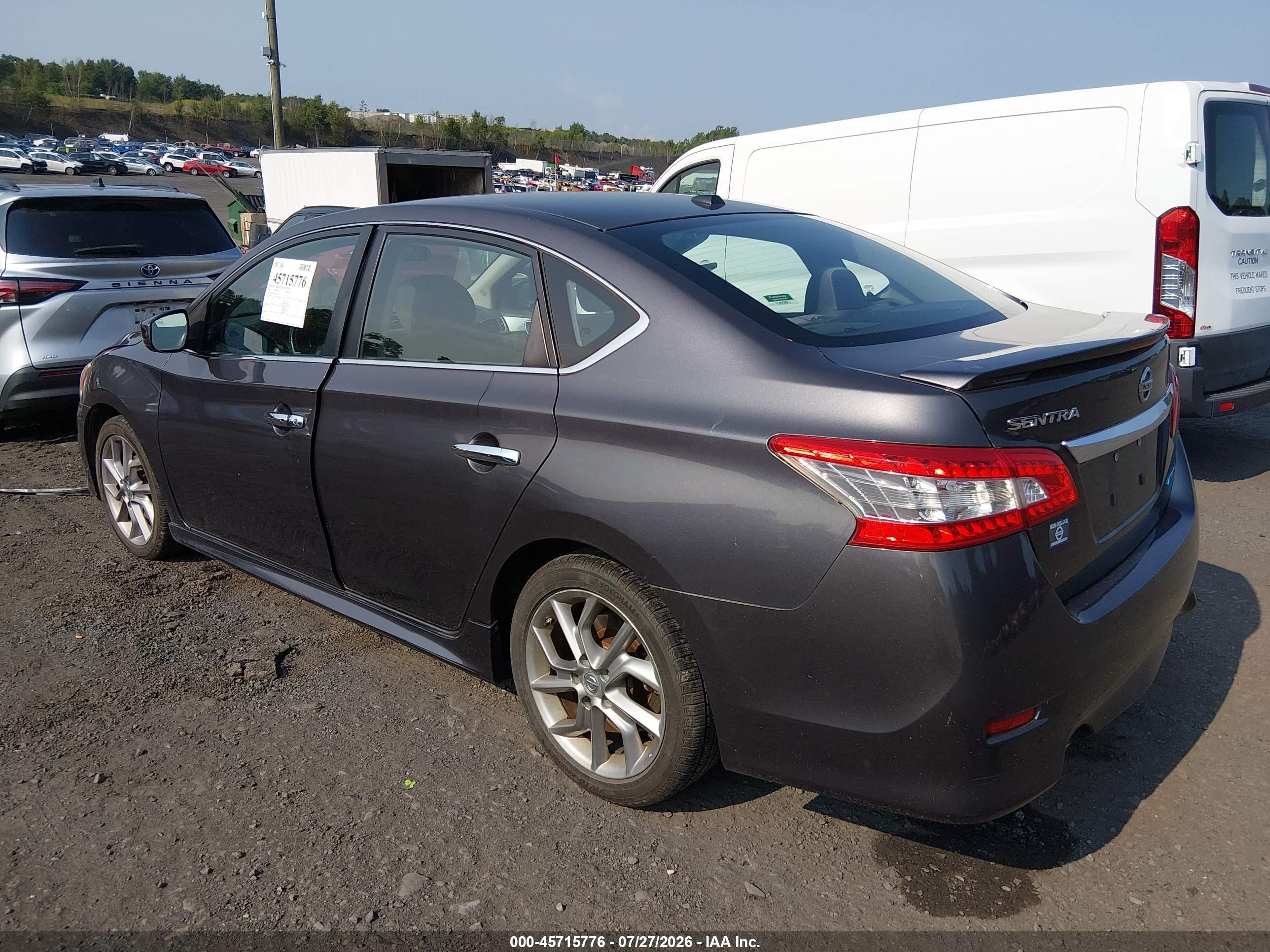 2013 Nissan Sentra Sr Gray vin: 3N1AB7AP8DL768145