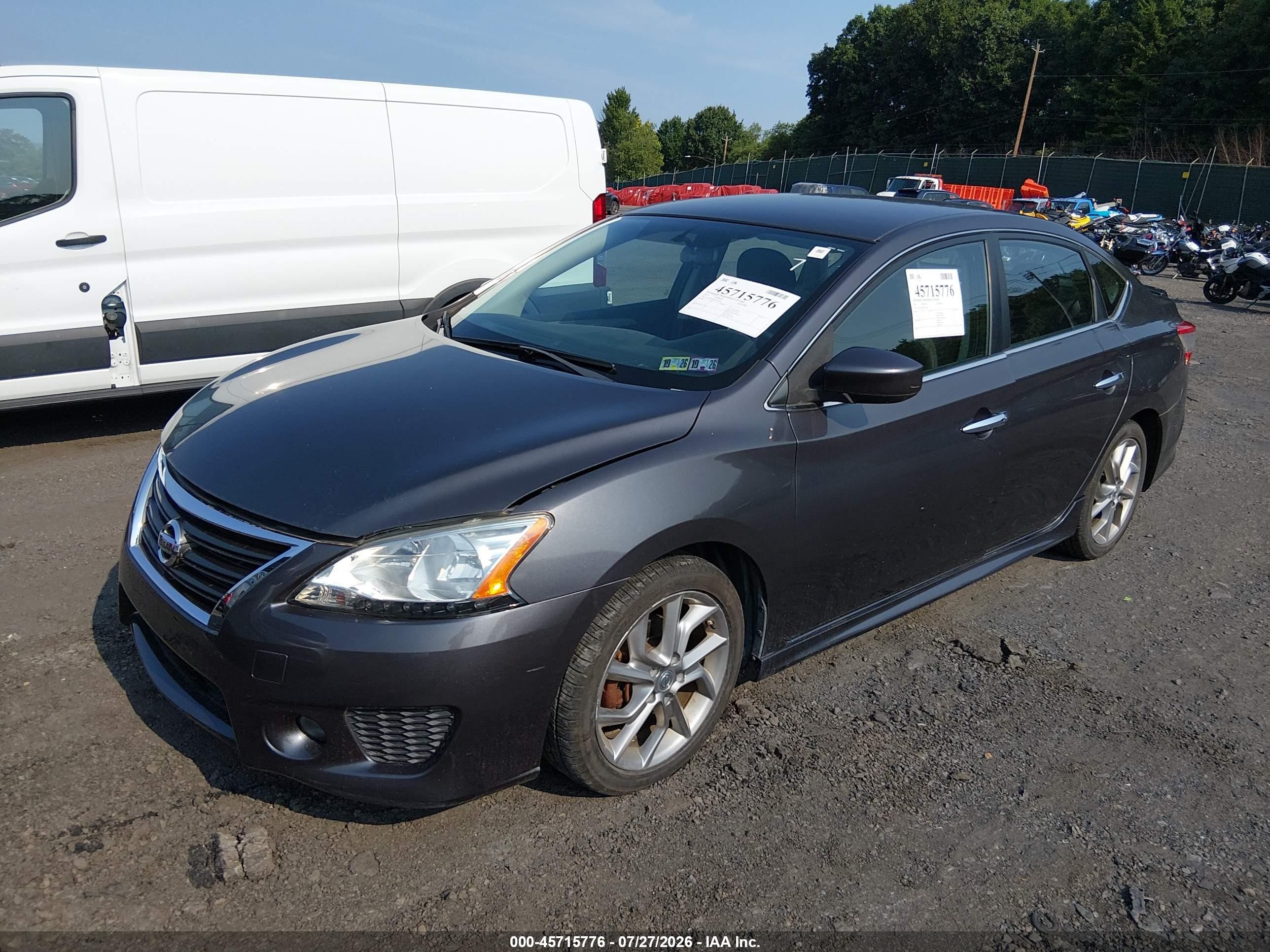 2013 Nissan Sentra Sr Gray vin: 3N1AB7AP8DL768145