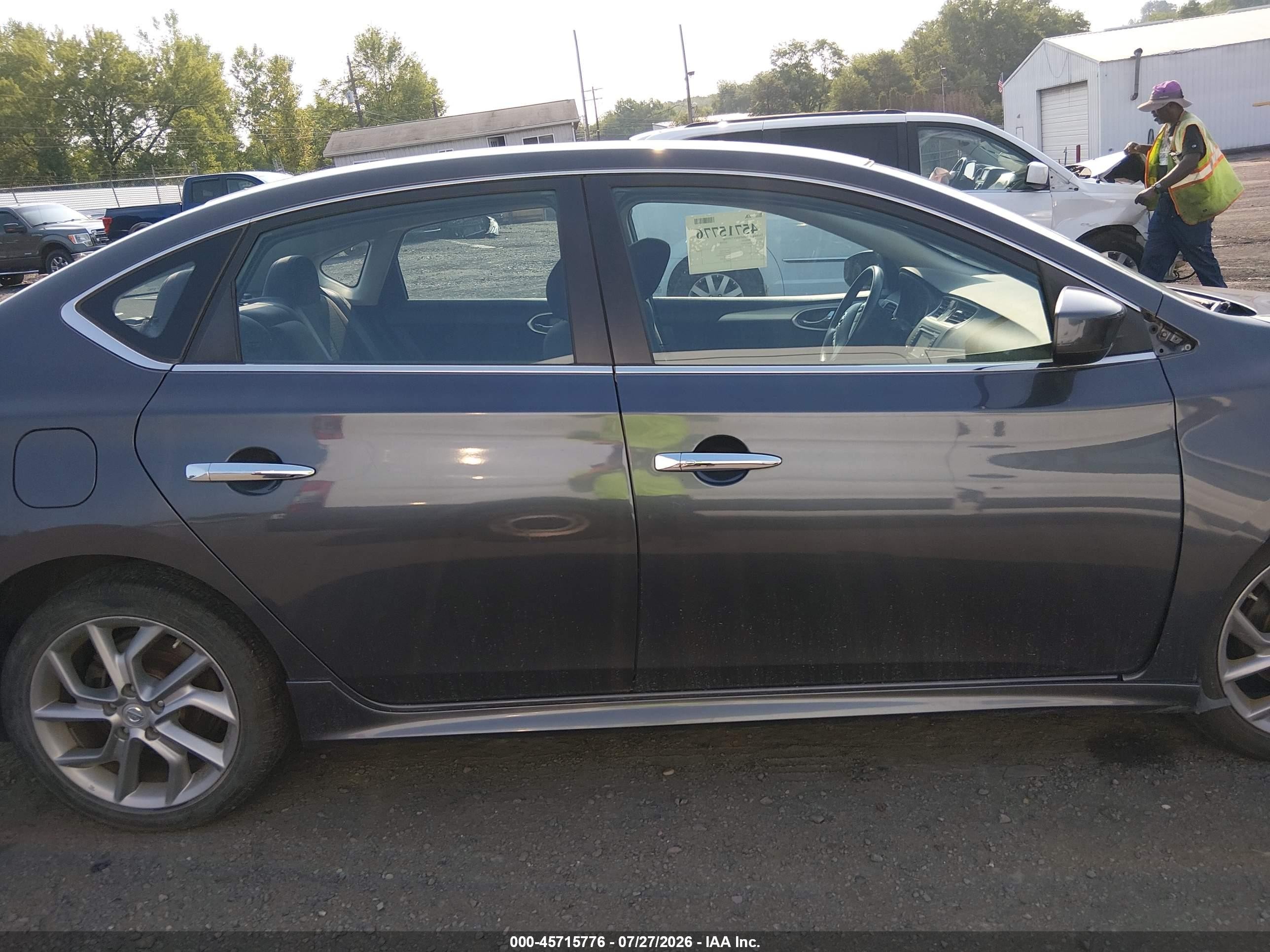 2013 Nissan Sentra Sr Gray vin: 3N1AB7AP8DL768145
