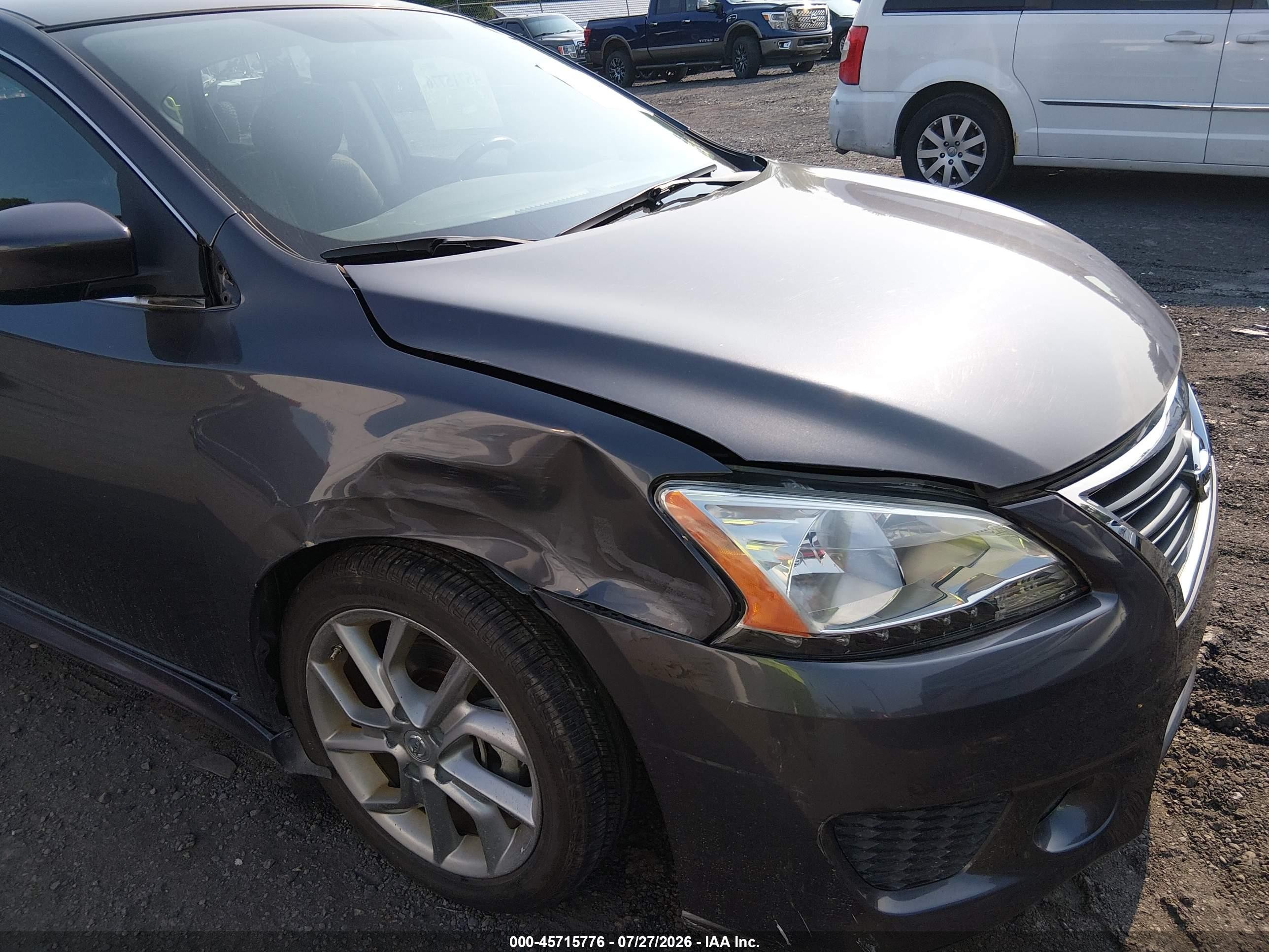 2013 Nissan Sentra Sr Gray vin: 3N1AB7AP8DL768145
