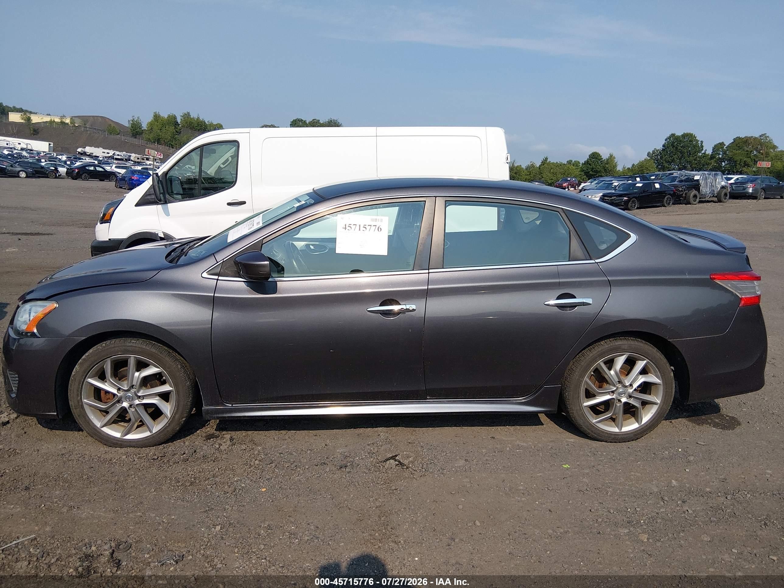 2013 Nissan Sentra Sr Gray vin: 3N1AB7AP8DL768145