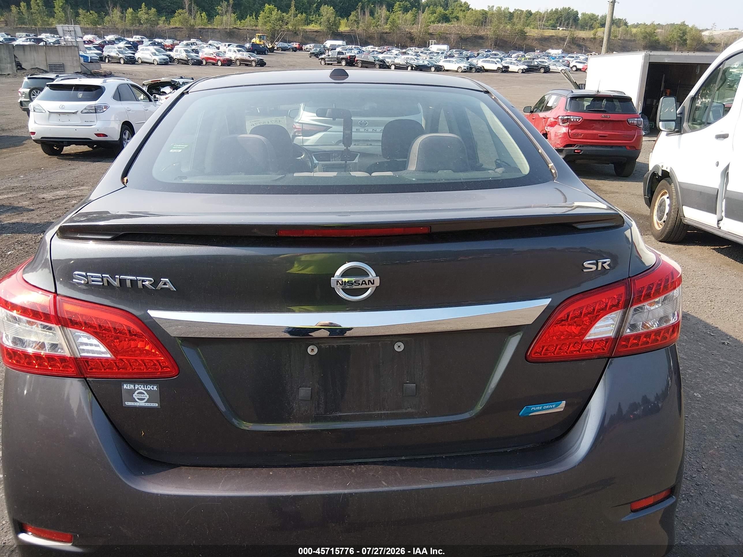 2013 Nissan Sentra Sr Gray vin: 3N1AB7AP8DL768145