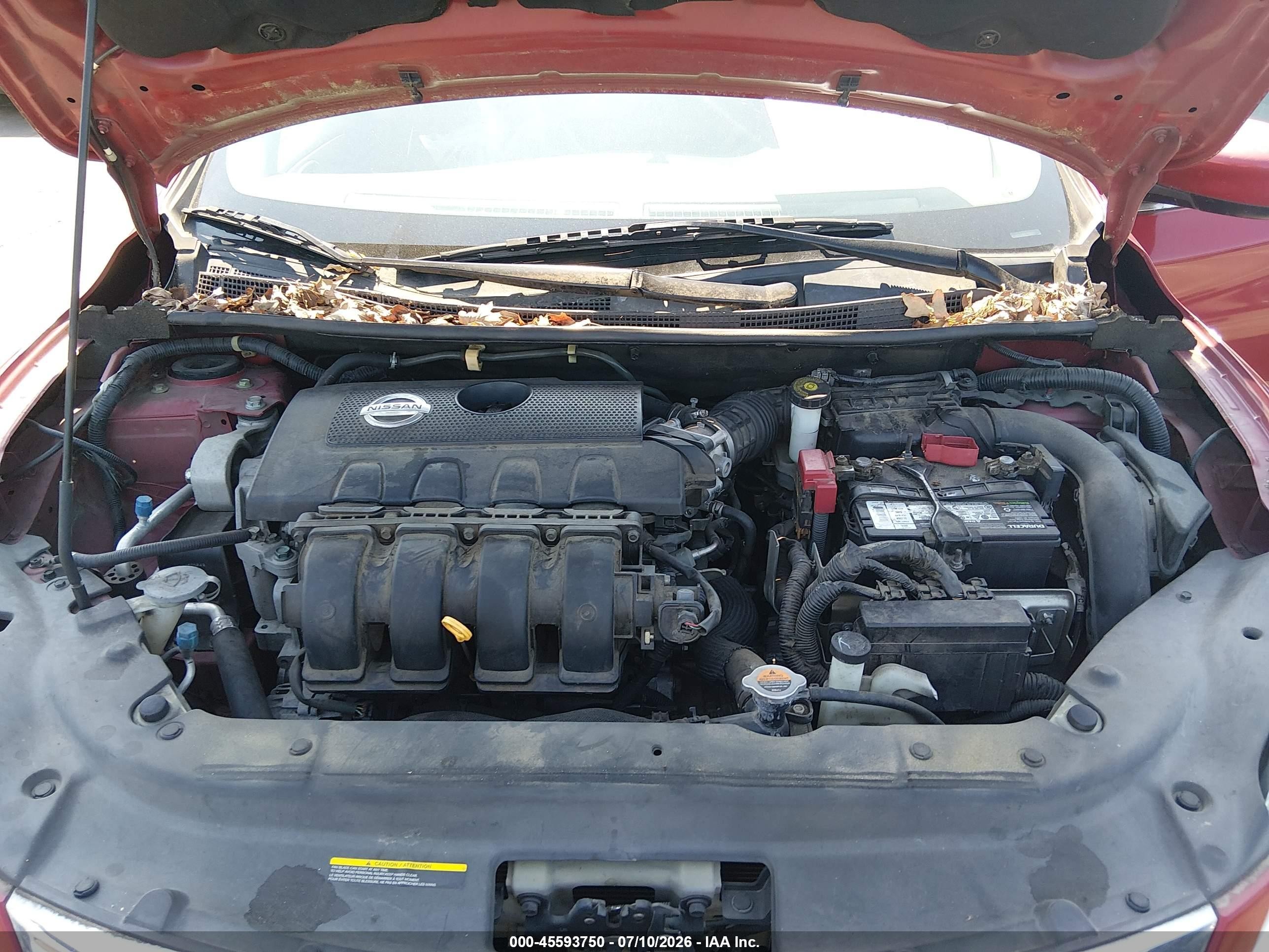 2013 Nissan Sentra Sv Red vin: 3N1AB7AP8DL768372
